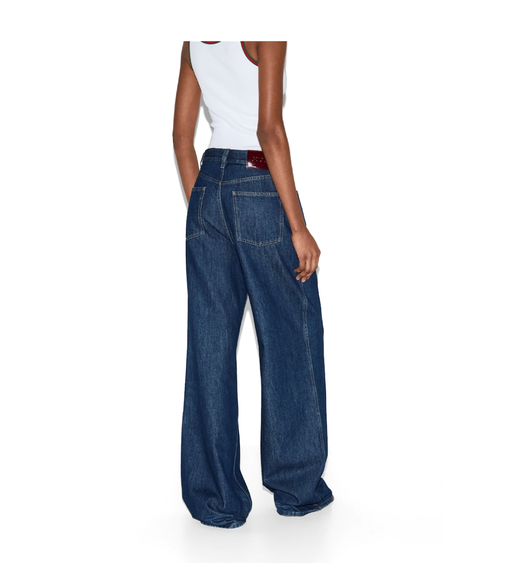 Wide Leg Denim Pants