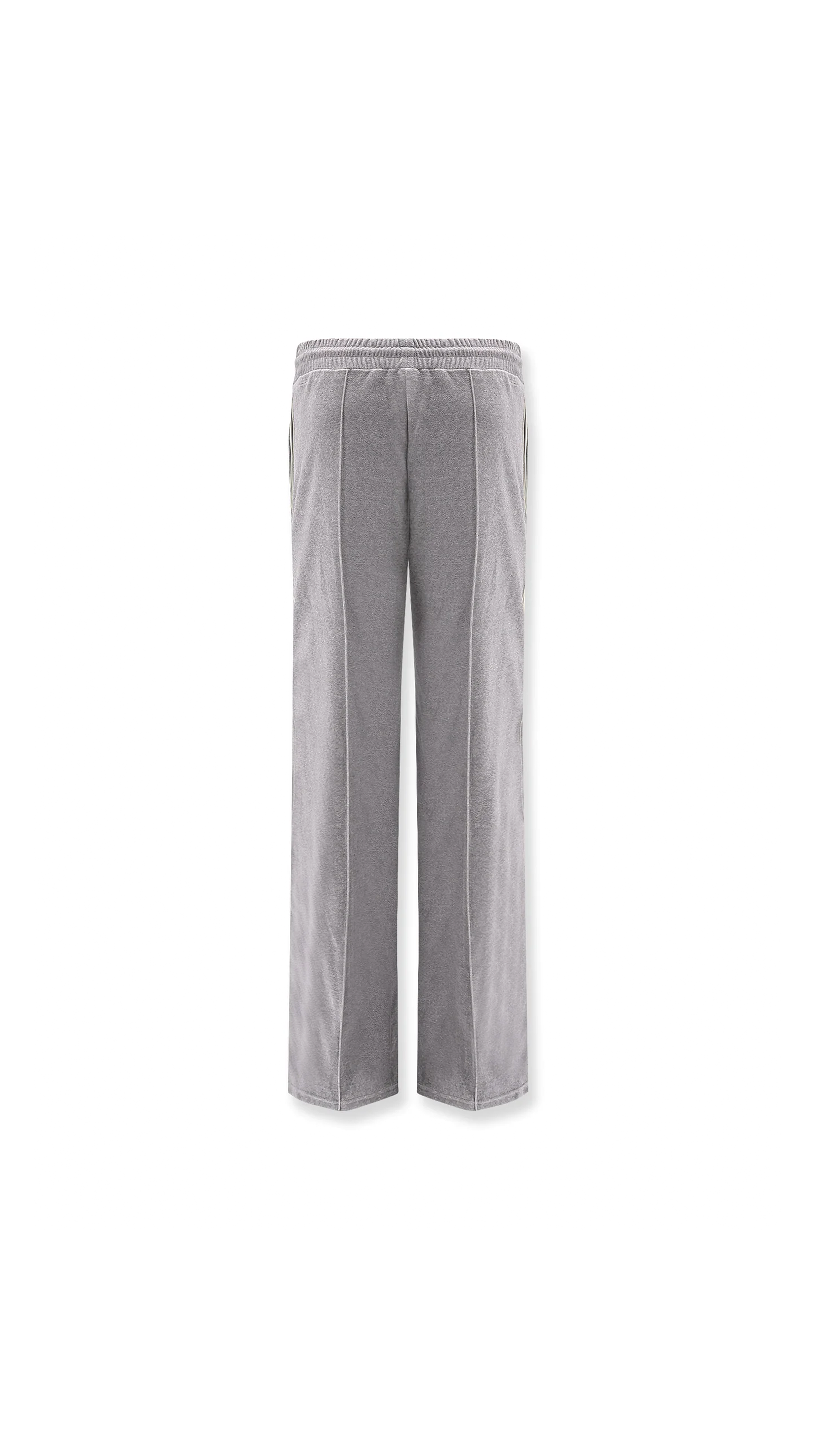 Velvet Tracksuit Pants - Grey