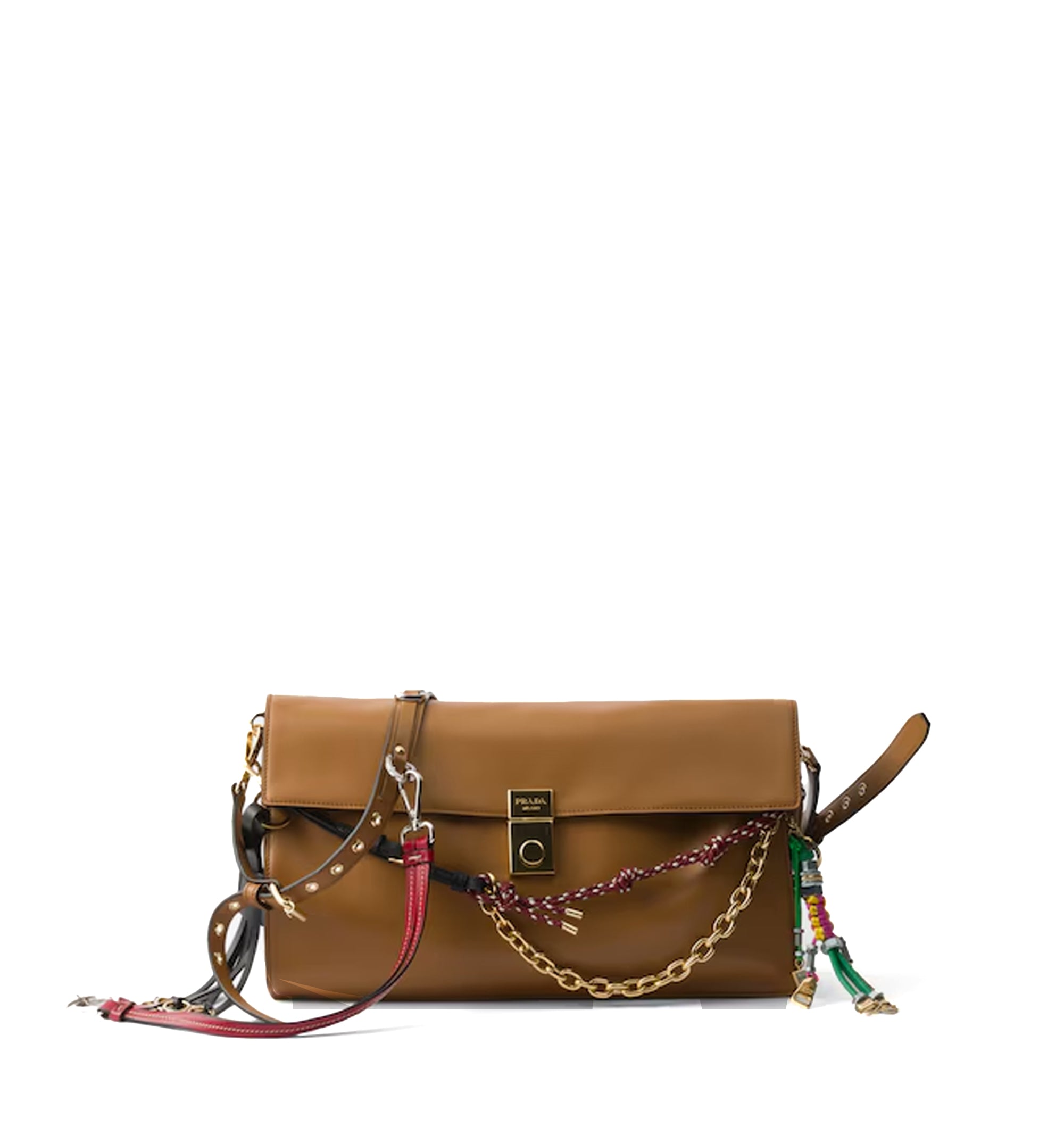 Soft Sound small leather shoulder bag with charms