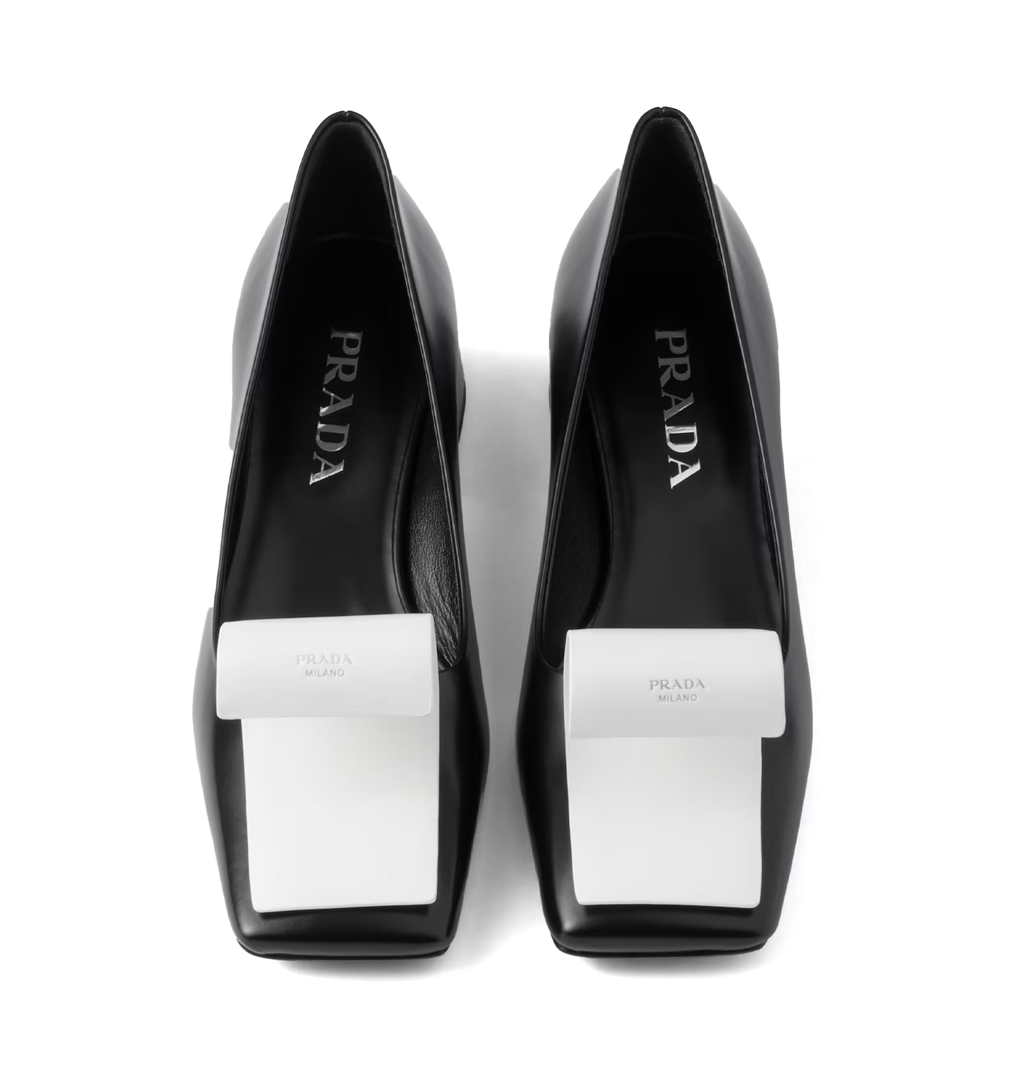 Two-tone Brushed Leather Pumps