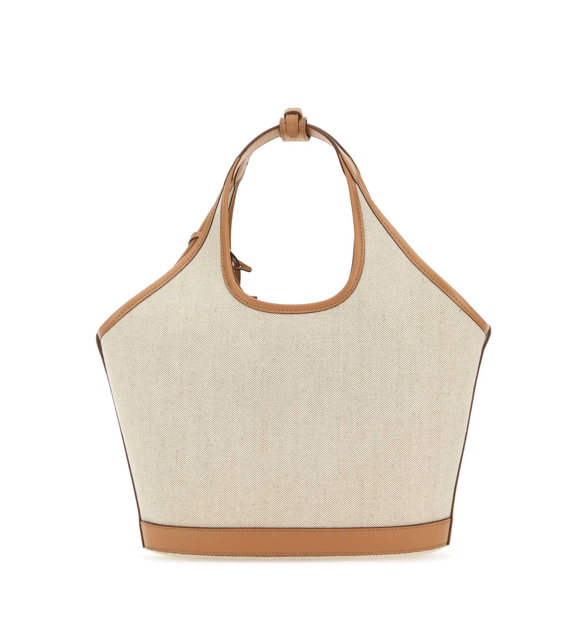 Logo Printed Medium Top Handle Bag