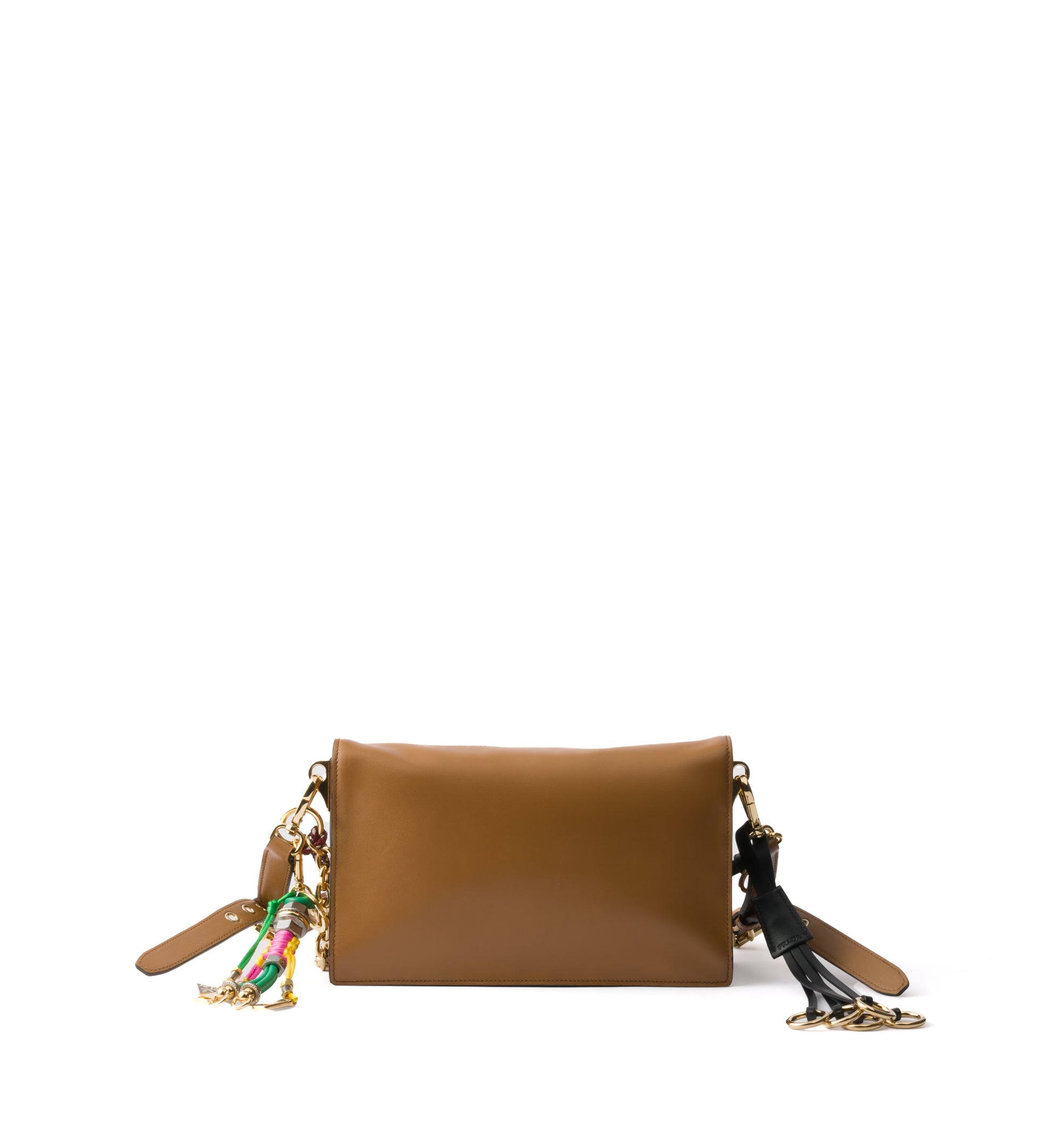 Soft Sound small leather shoulder bag with charms