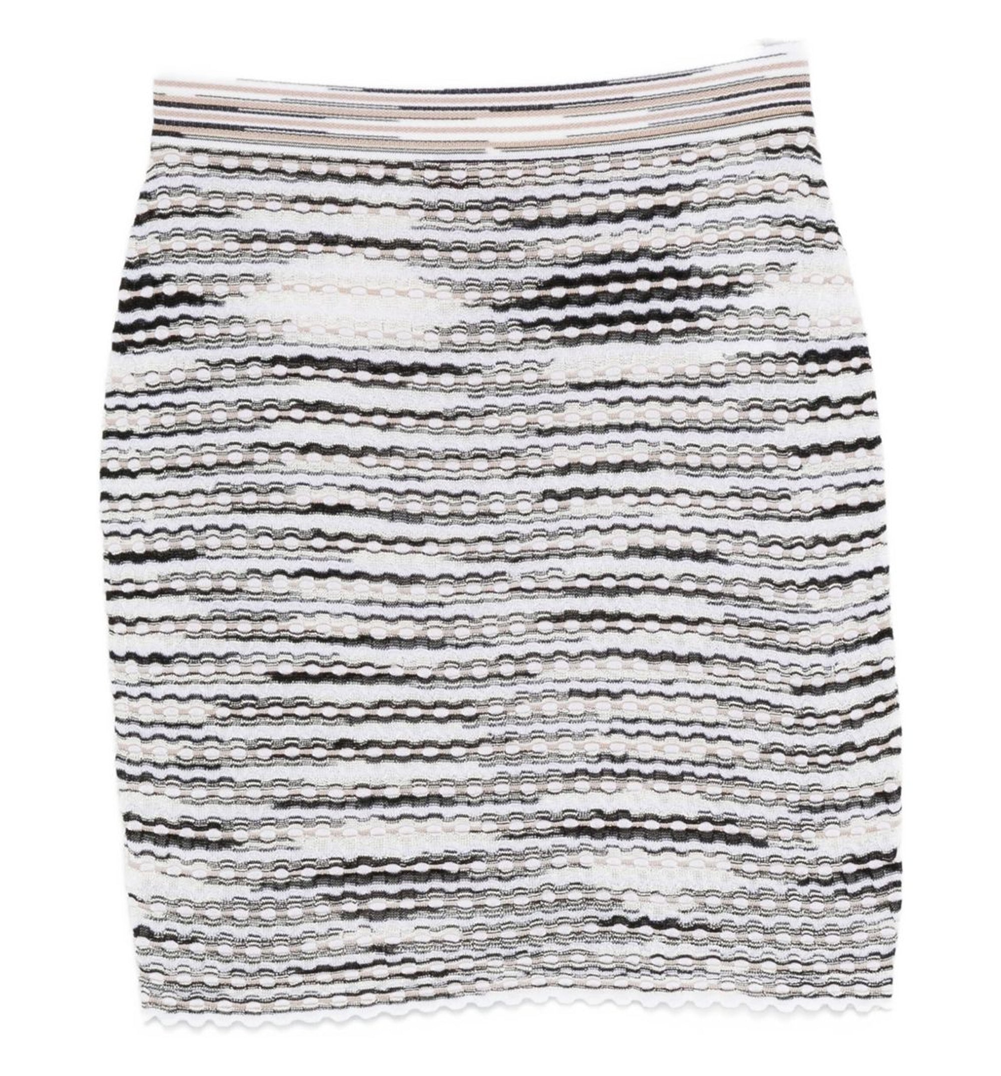 Striped Ribbed Skirt - Multicoloured