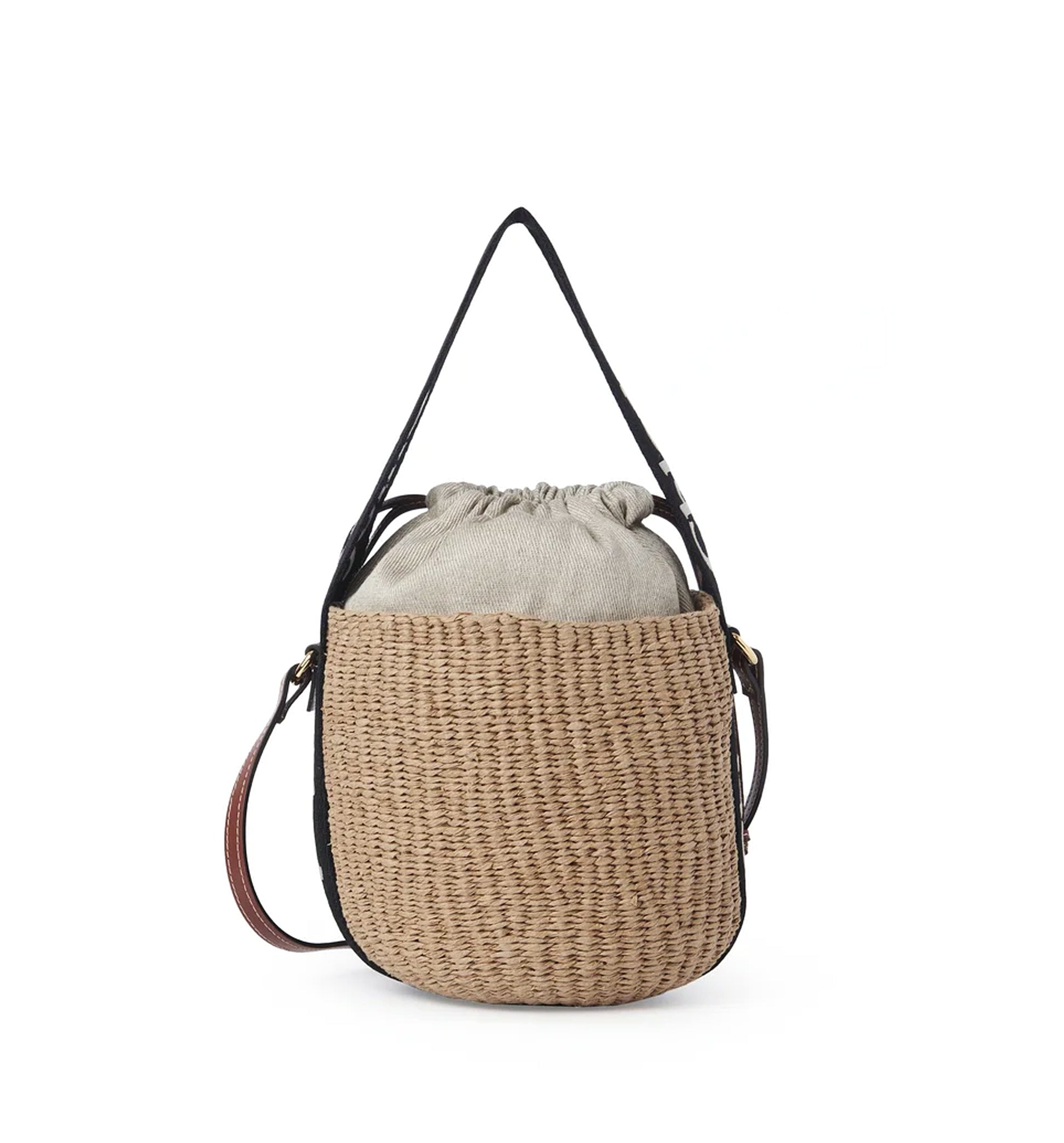 Small Woody Basket In Natural Fibers