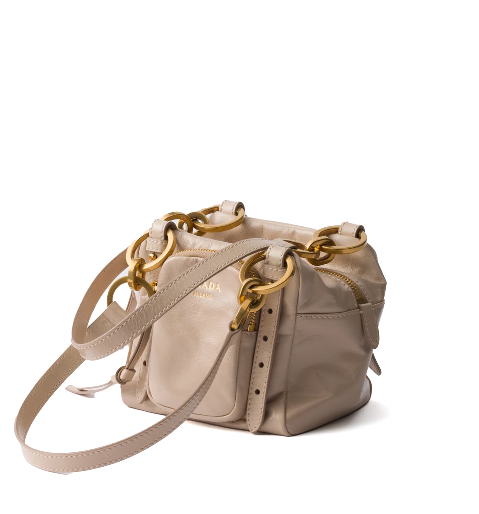 Prada Dangle Leather Top-handle Mini-bag