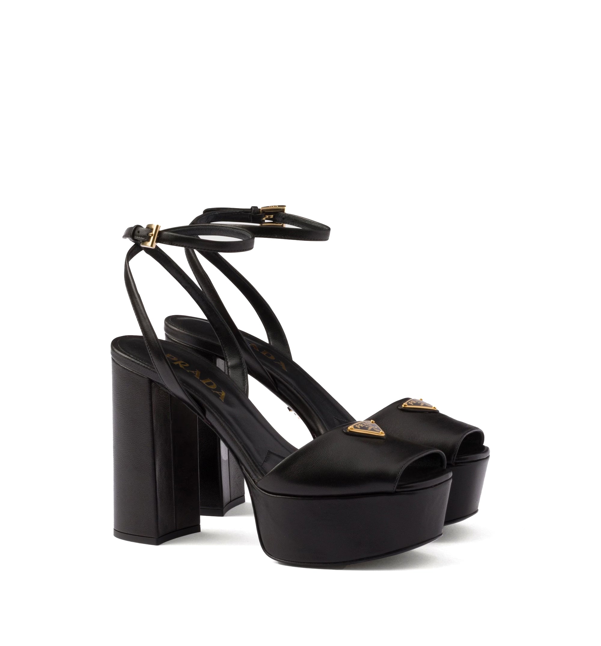 Nappa leather platform sandals