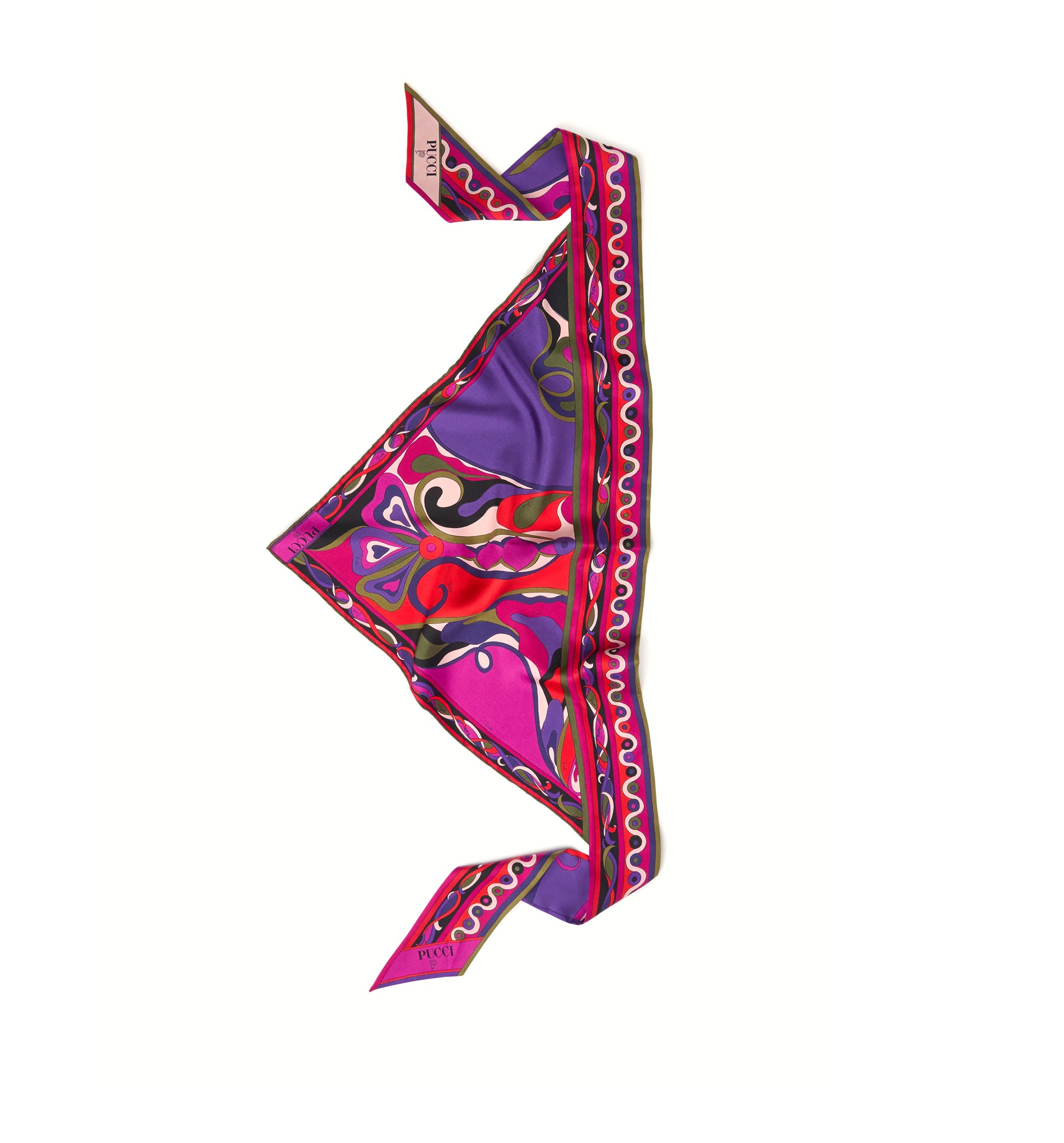 Orchidee Print Silk Twill Scarf - Multicolour