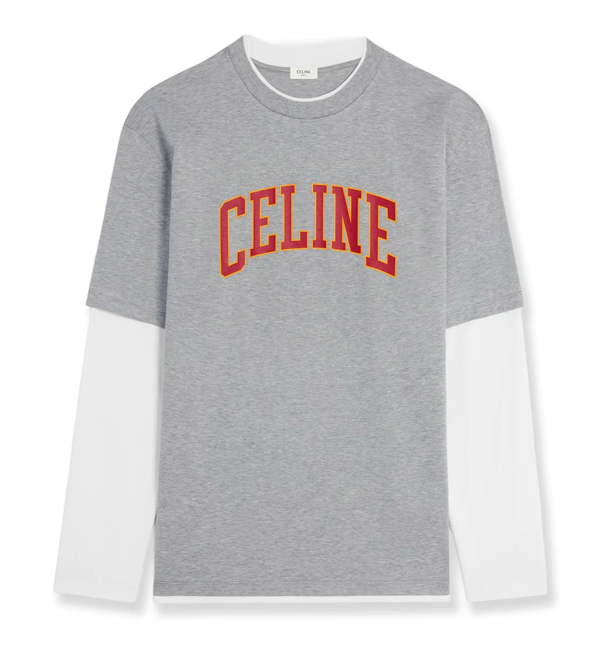 Logo Crewneck Long Sleeve T-shirt - Grey