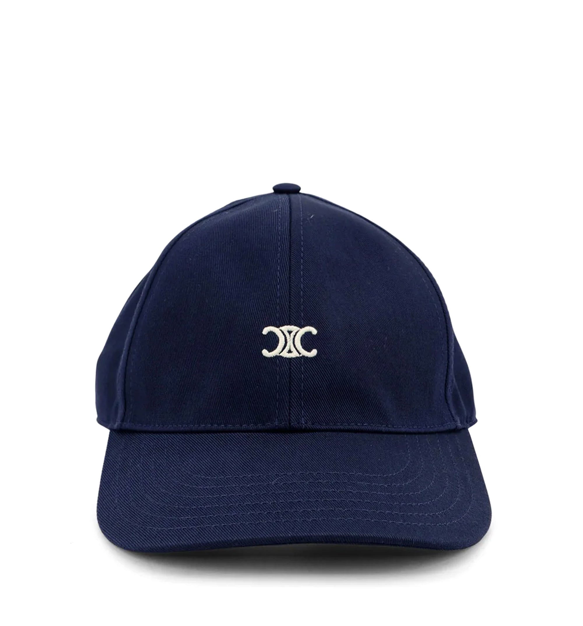 Triomphe Baseball Cap in Cotton Gabardine - Indigo