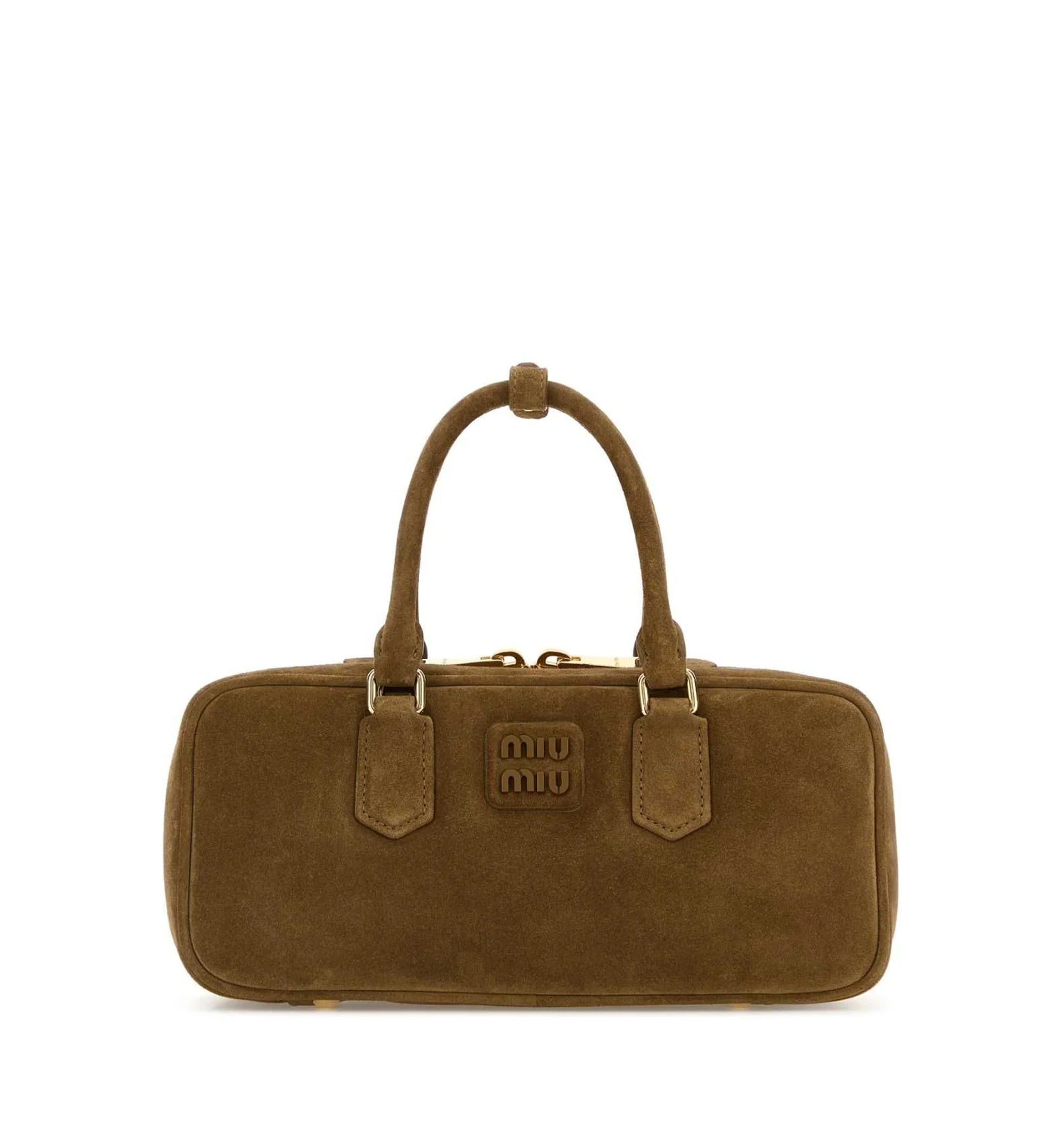 Arcadie Padded Suede Top-handle Bag