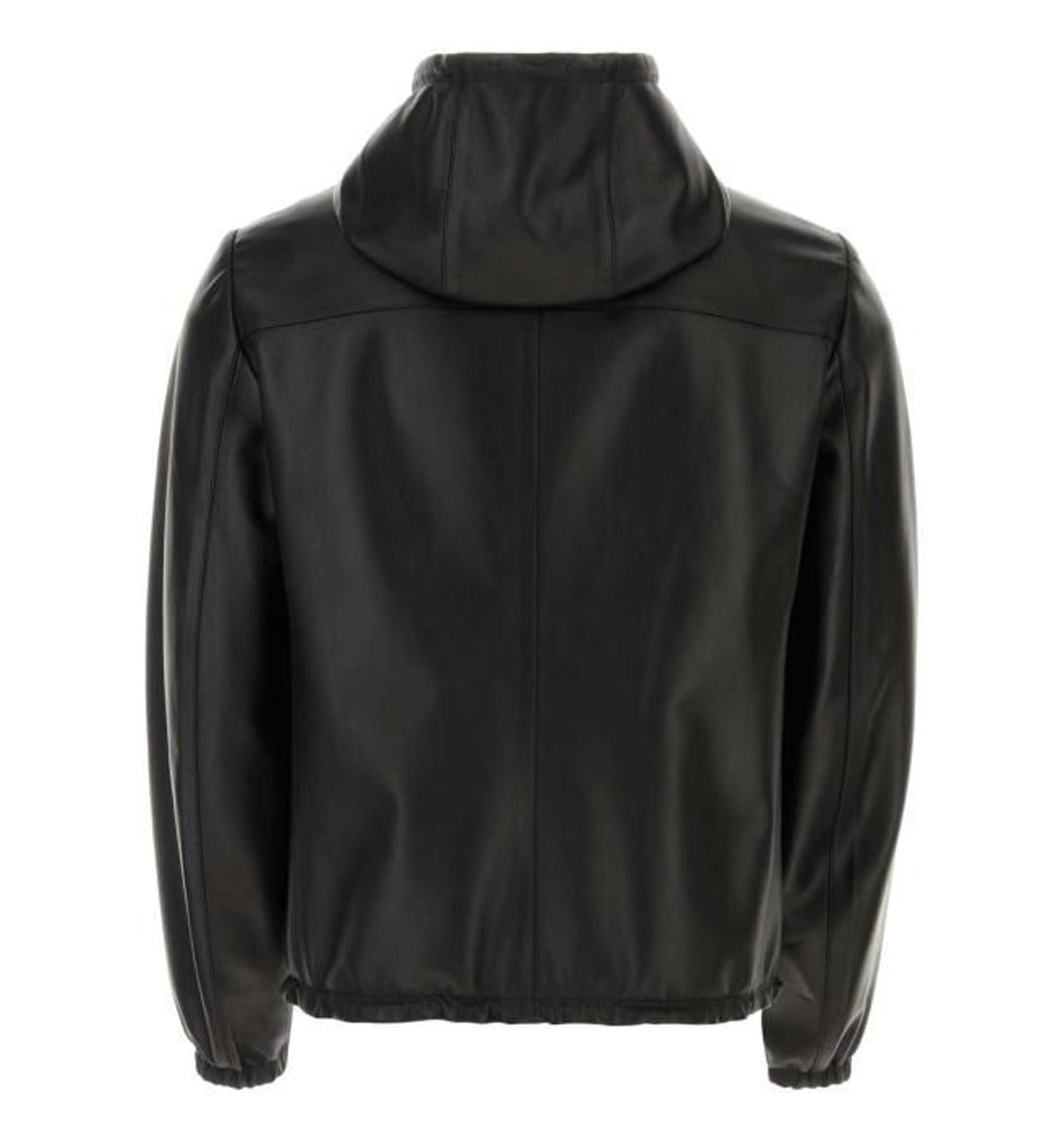 Reversible nappa and Re-Nylon blouson jacket
