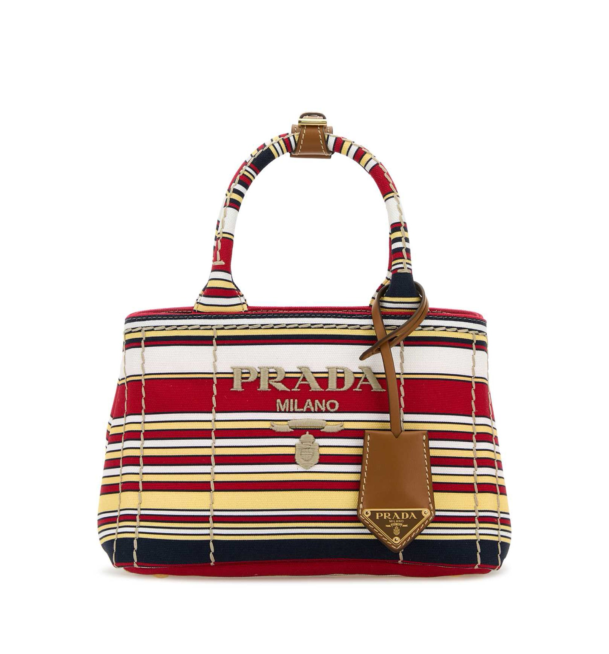Jardinière Striped Cotton Canvas Mini-bag