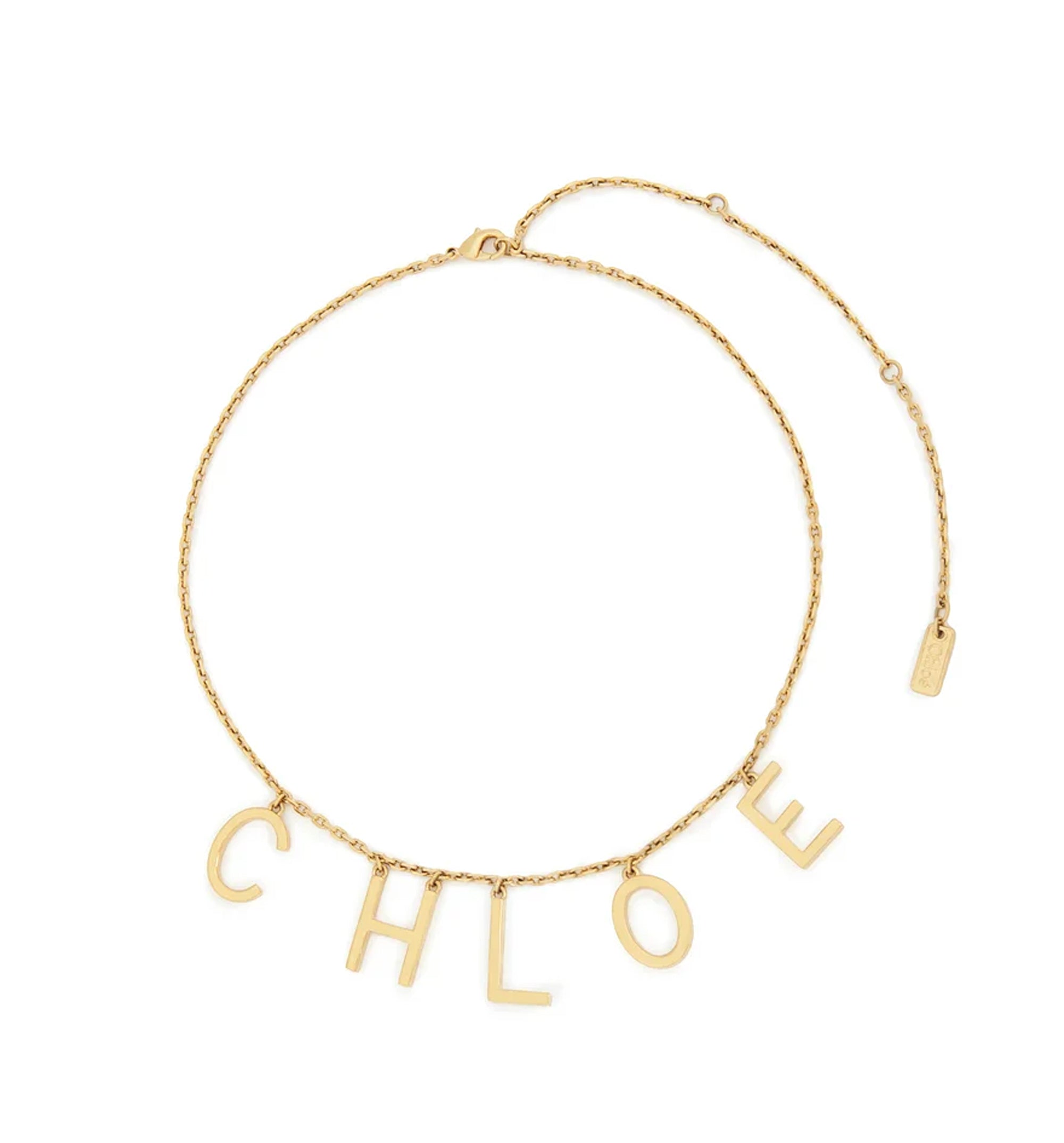 The Chloé Letters Necklace - Vintage Gold