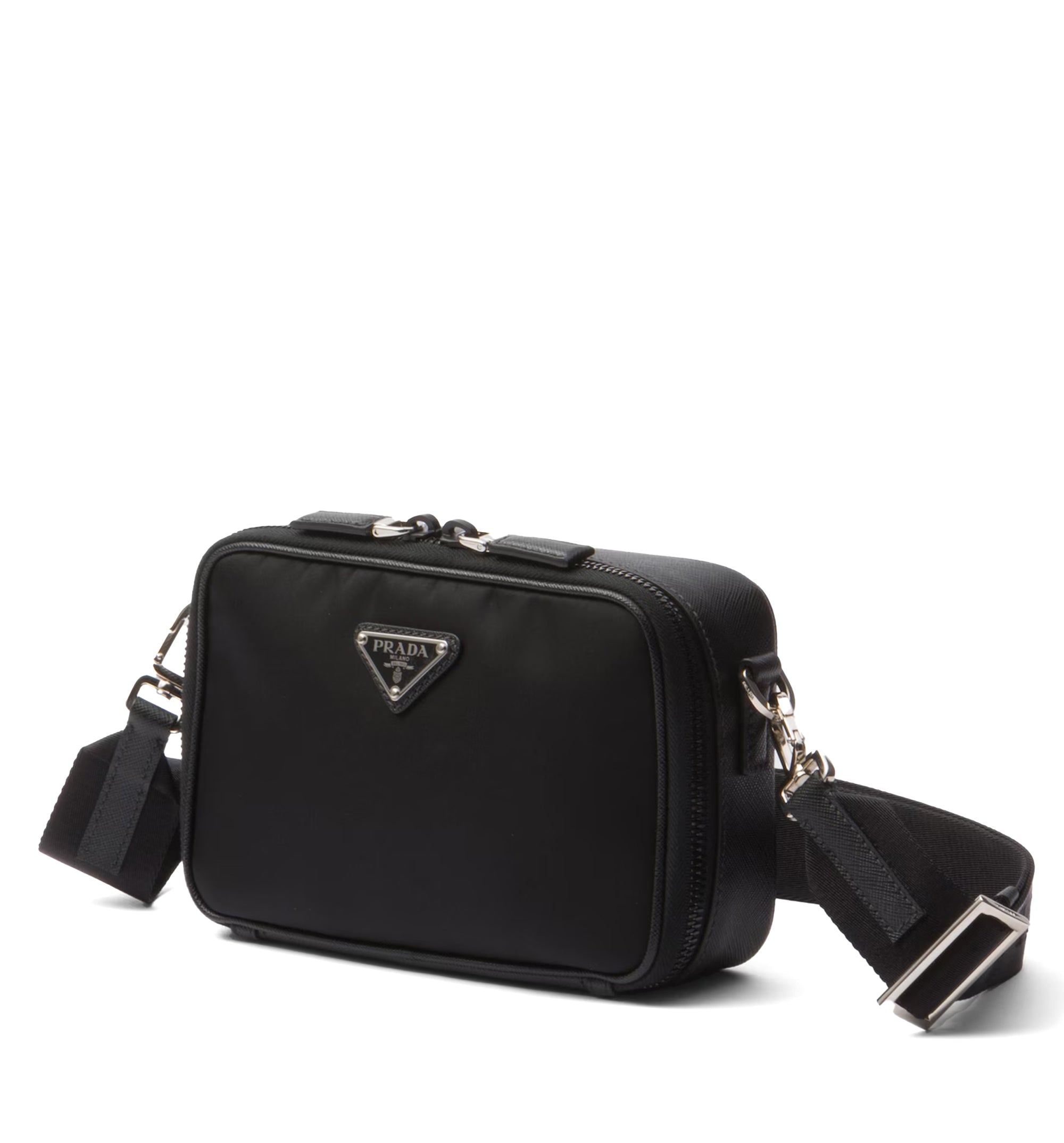 Brique Re-Nylon and Saffiano leather bag