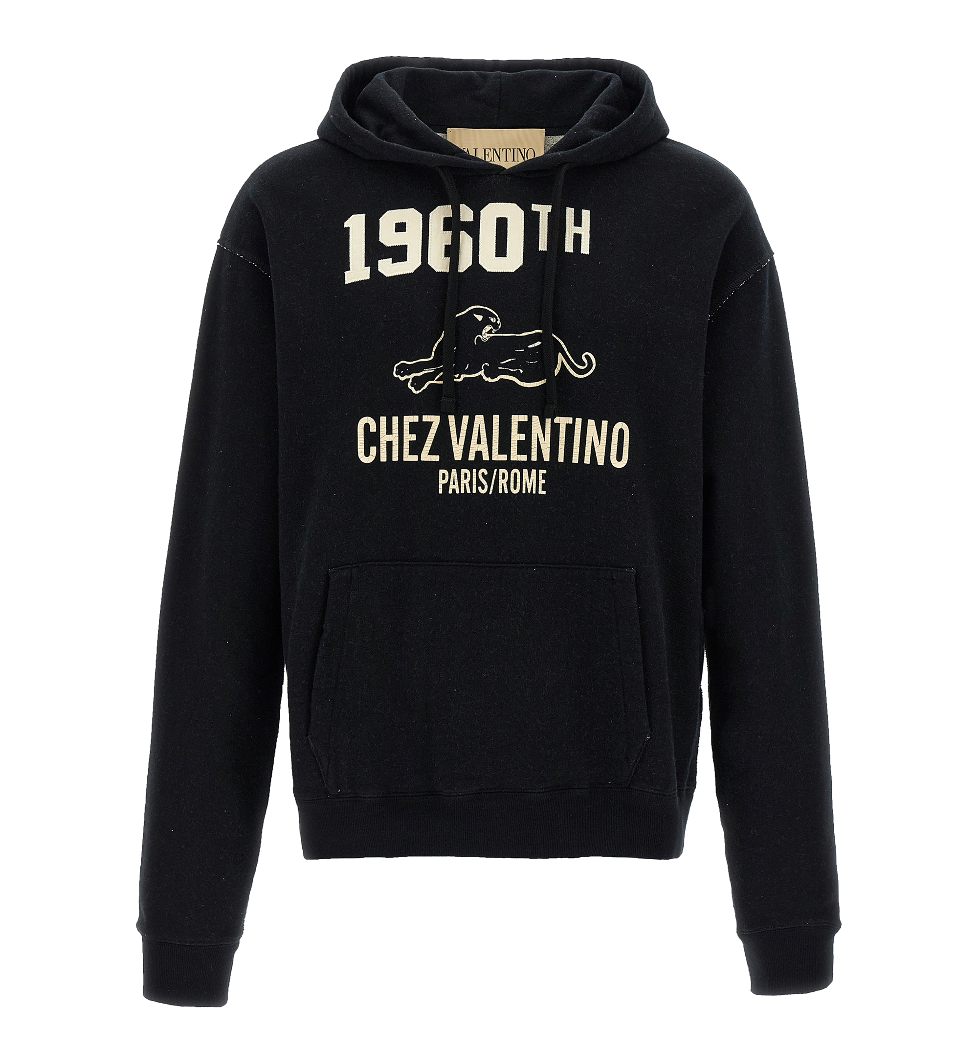 Cotton Sweatshirt with Chez Valentino Print
