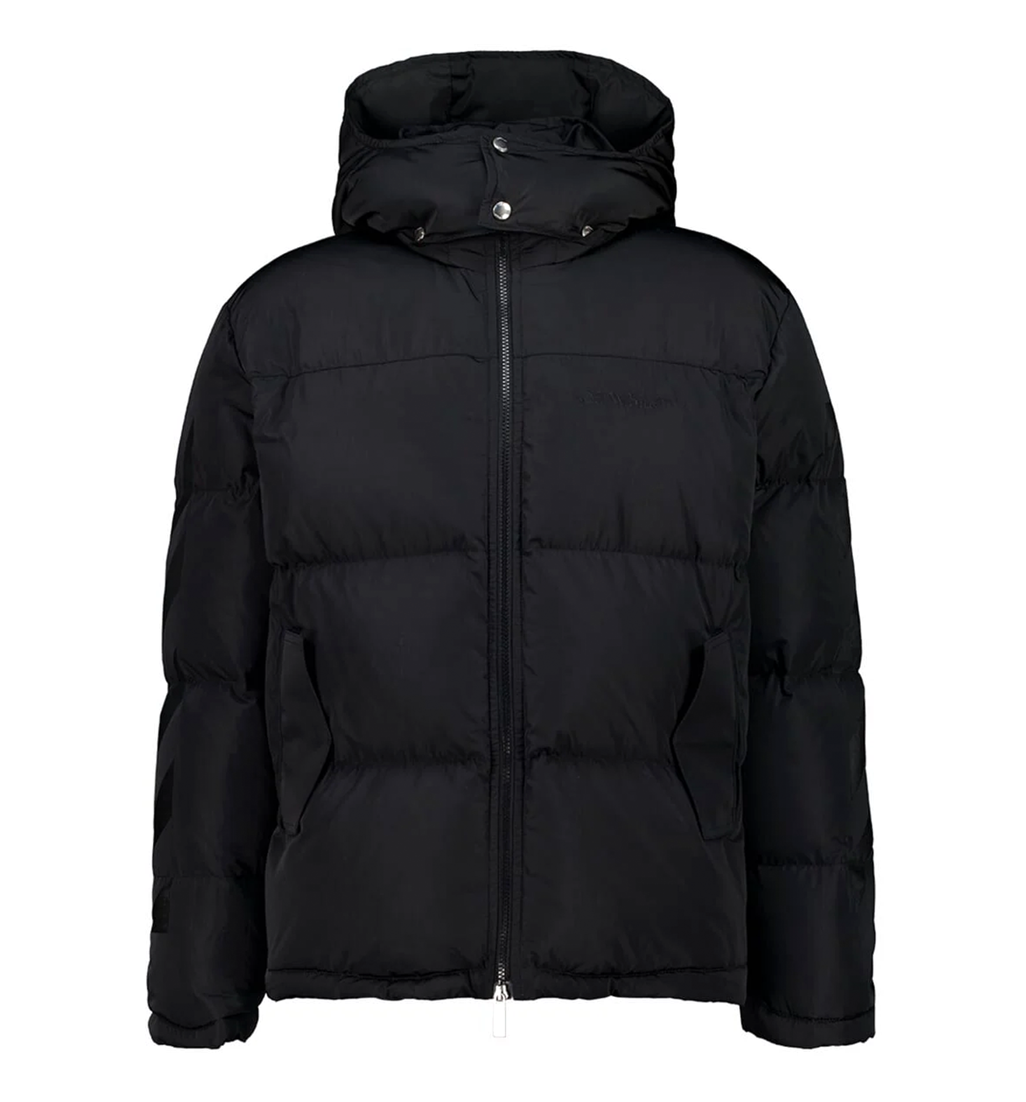 Hooded Diagonal Arrow Down Jacket