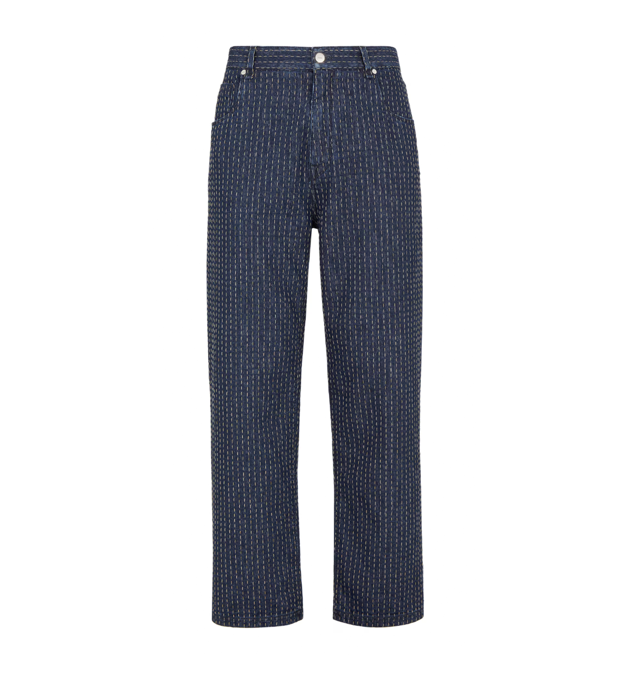 Long Jeans with Topstitching