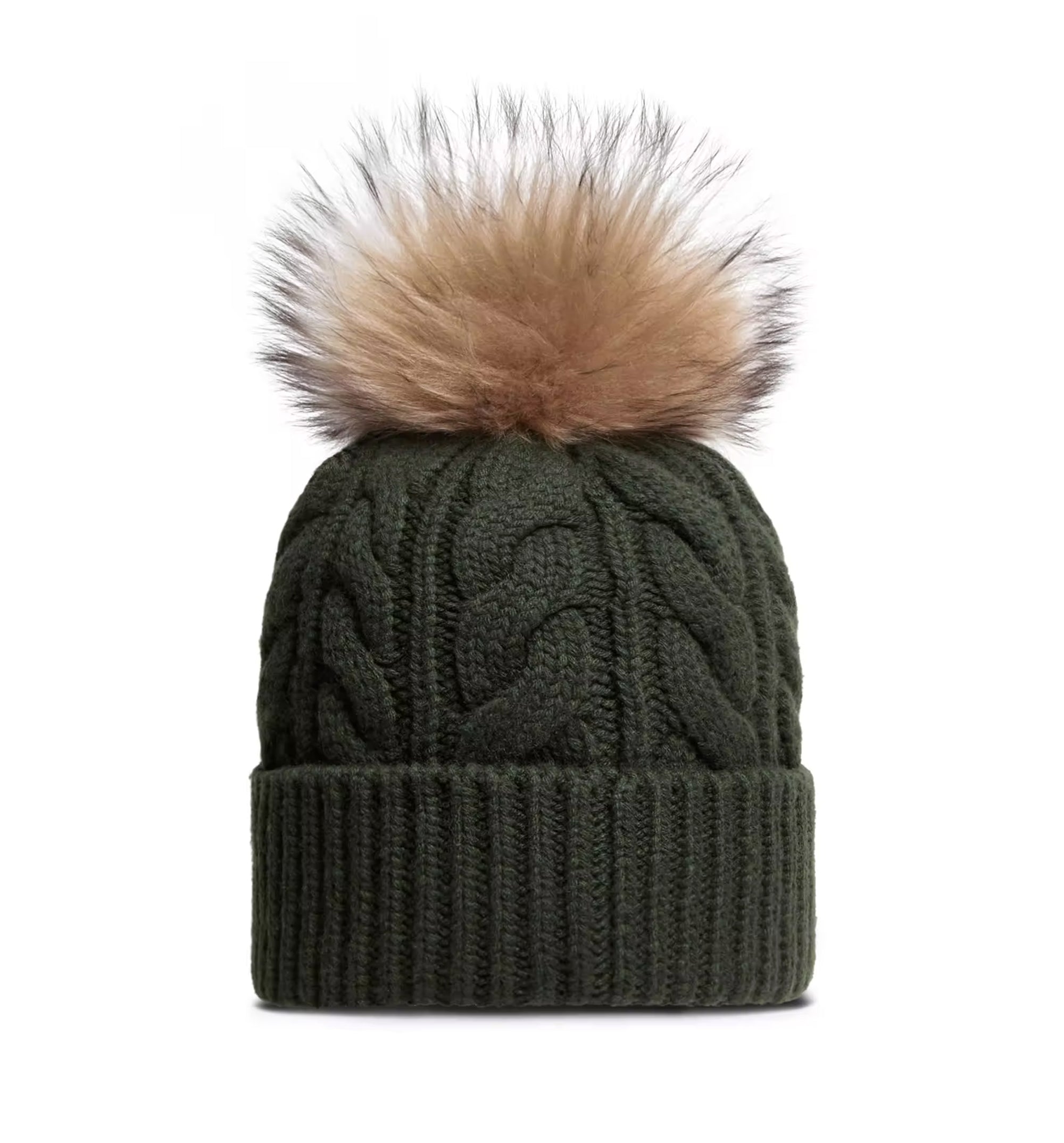 Wool & Cashmere Beanie with Pom Pom