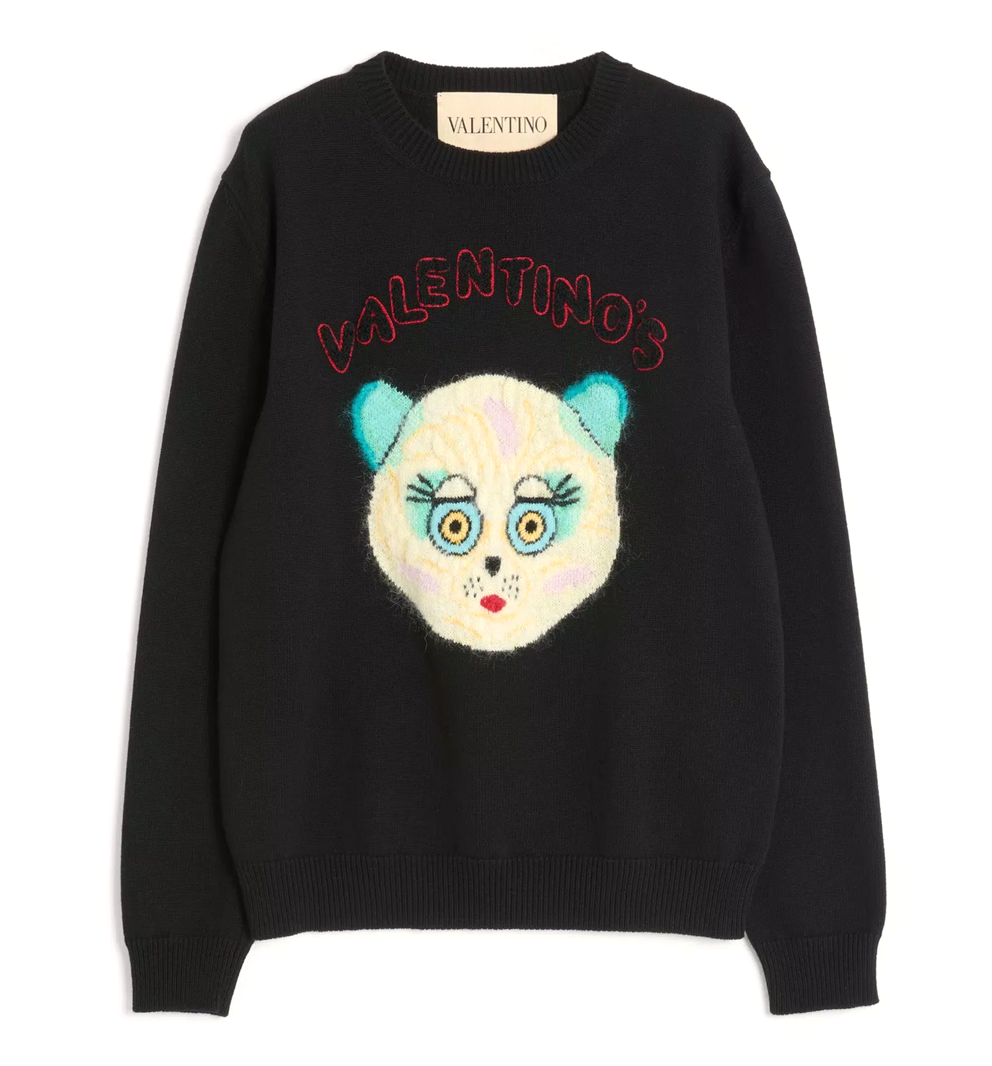 Wool And Cotton Sweater With Le Chat De La Maison Patch