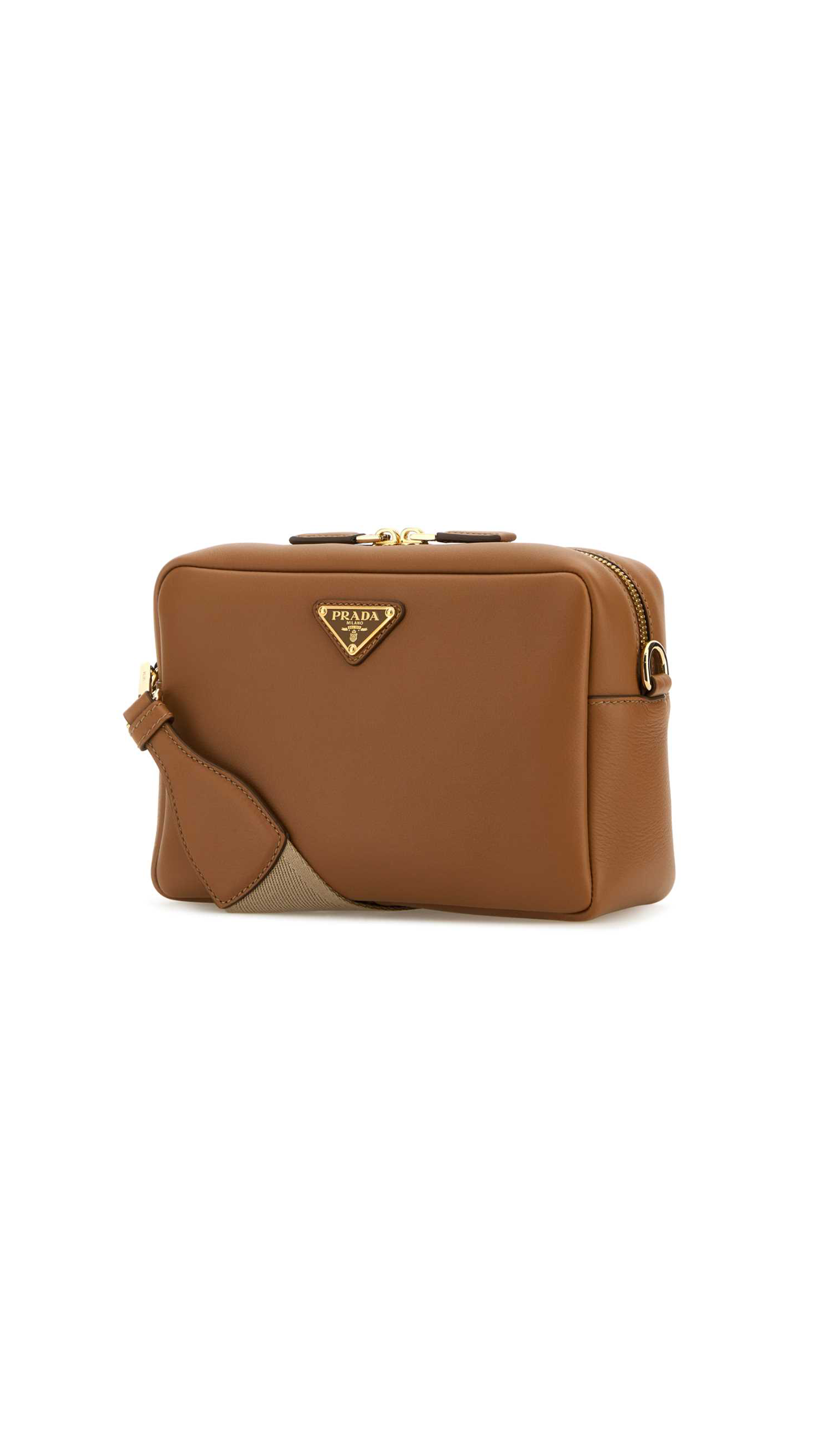 Saffiano Leather Camera Bag - Caramel