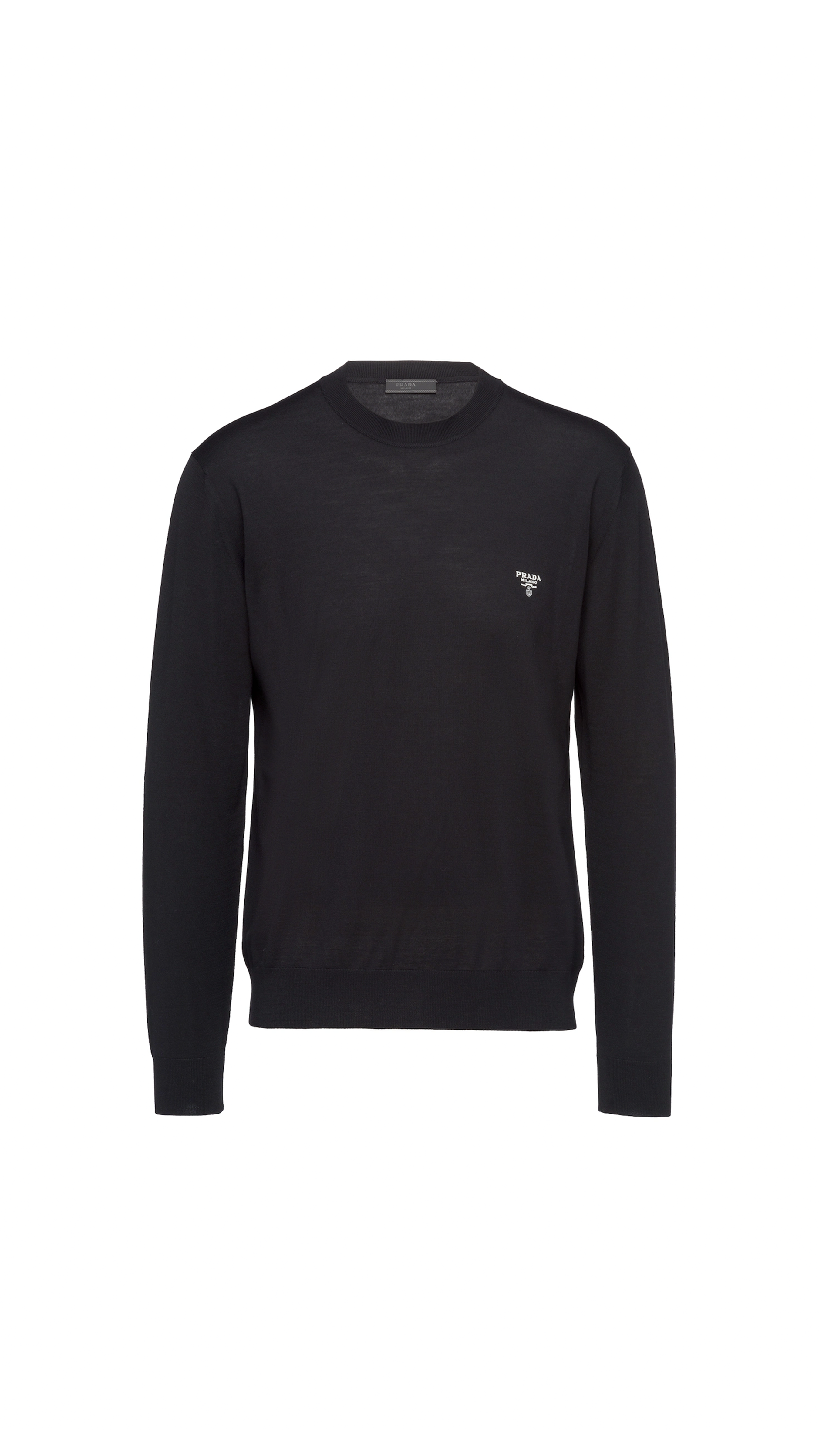 Superfine Wool Crew-neck Sweater - Black