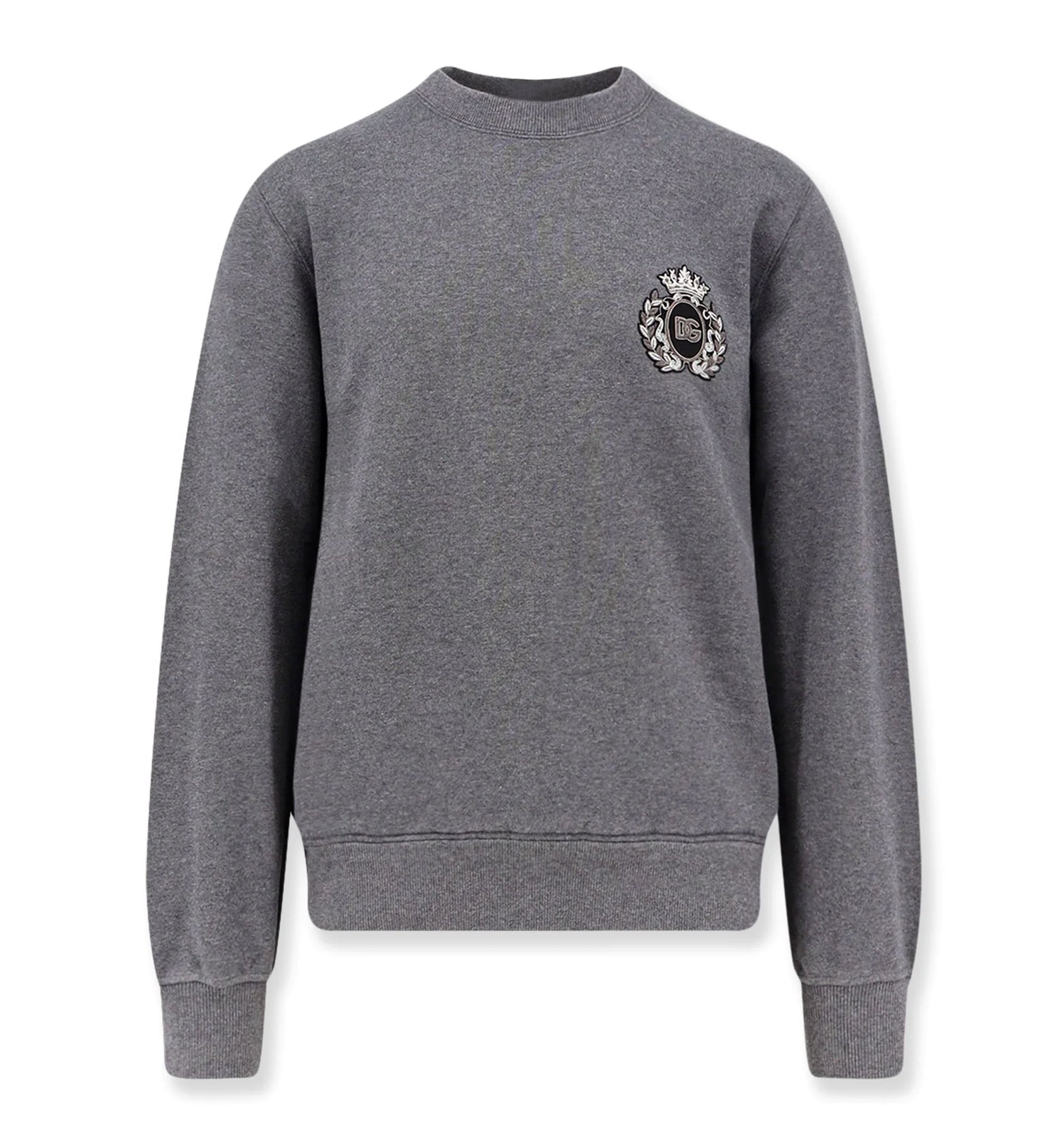 Cotton Sweatshirt With Heraldic Patch