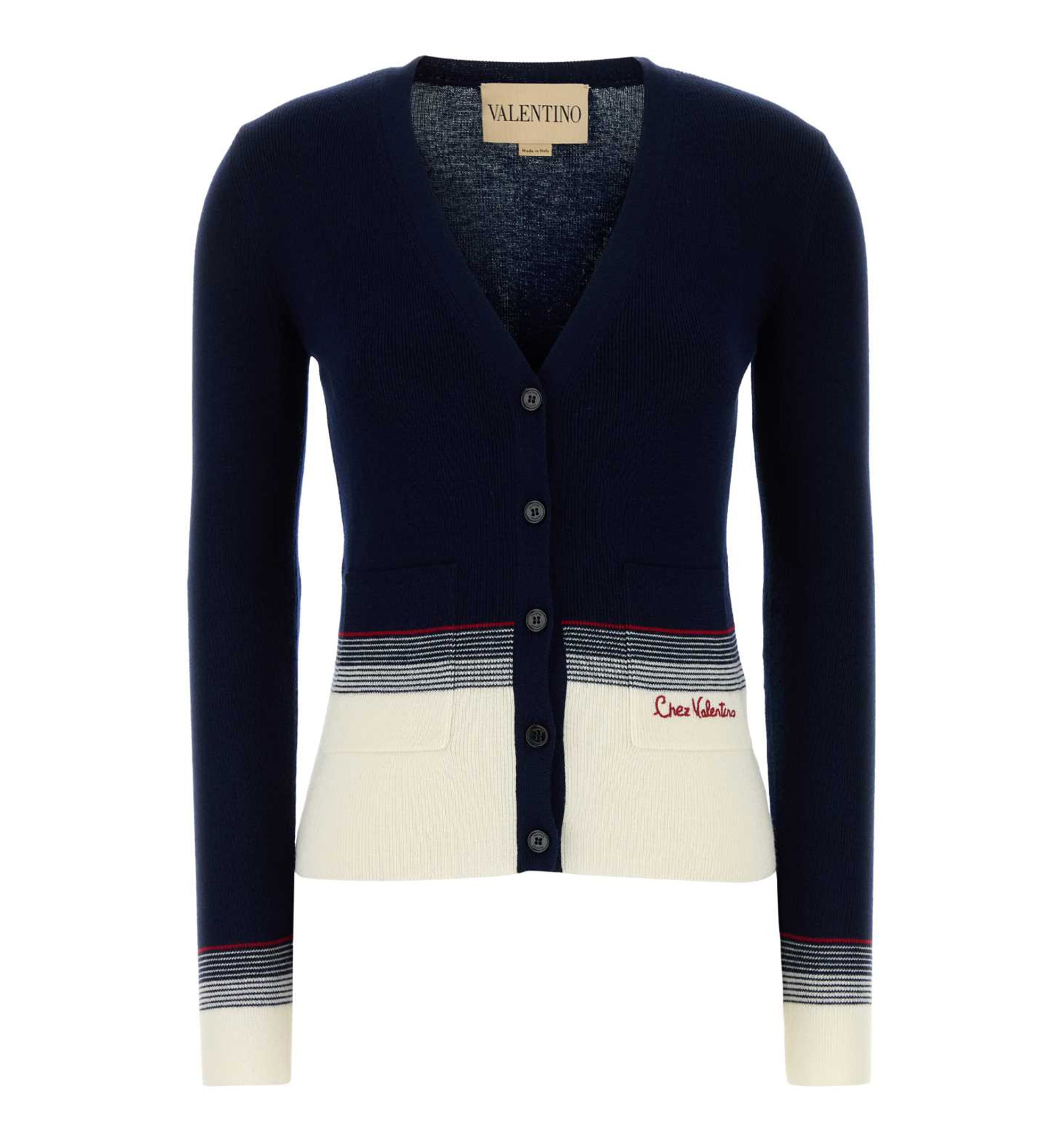 Top with "Chez Valentino" Embroidery