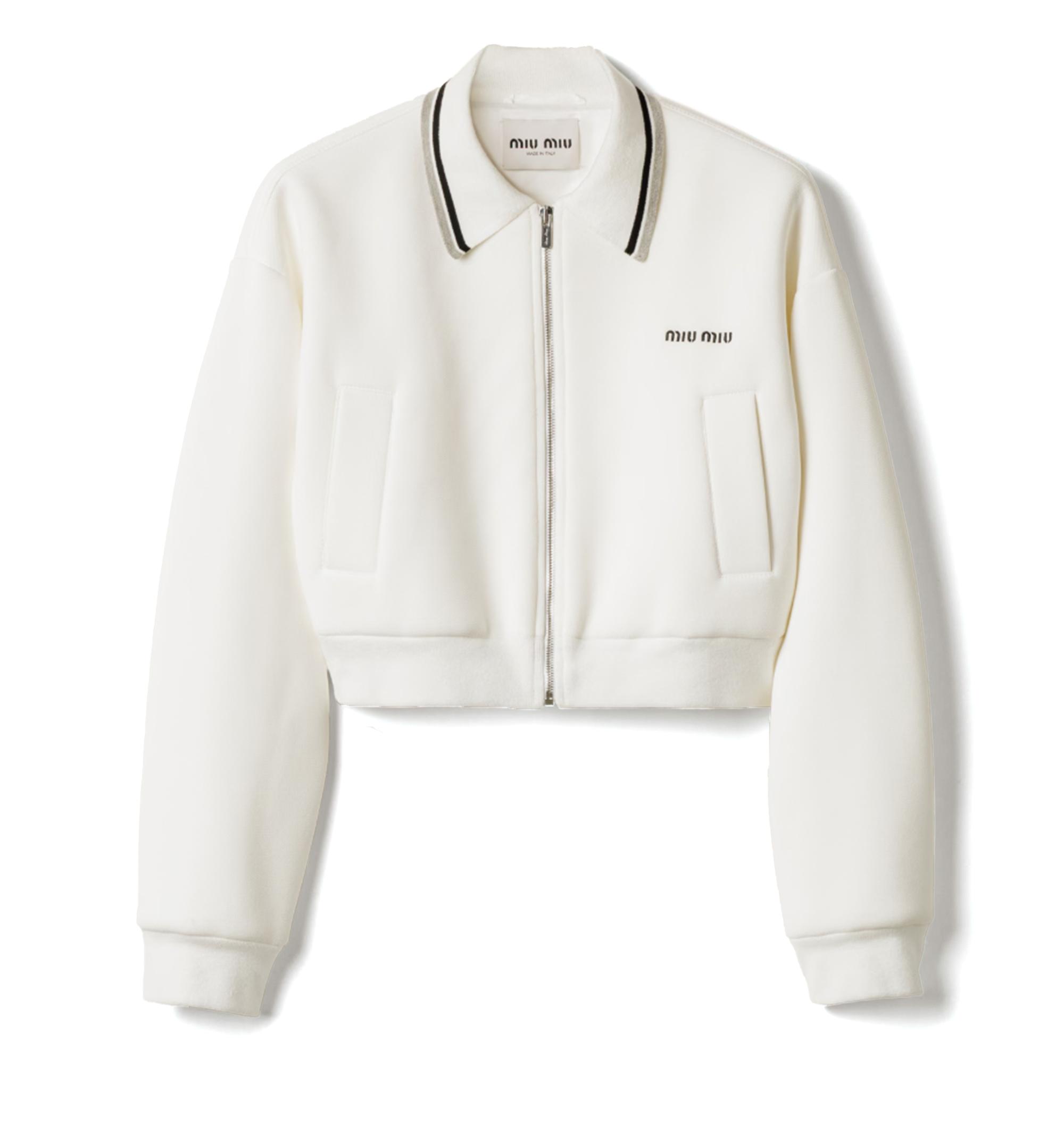 Bonded Piqué and Technical Jersey Blouson Jacket