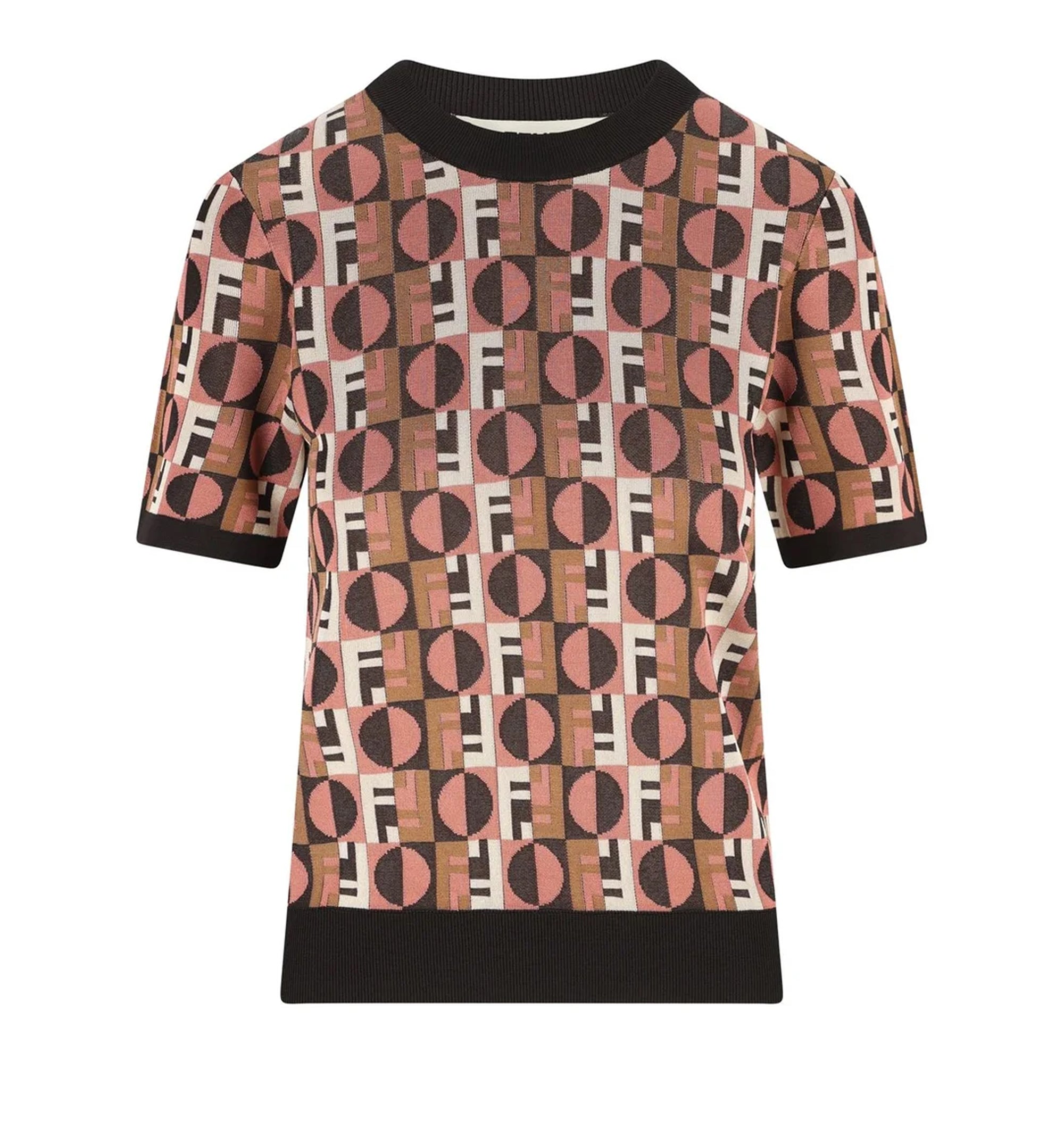 Fendi FF Jacquard Short Sleeved Jumper