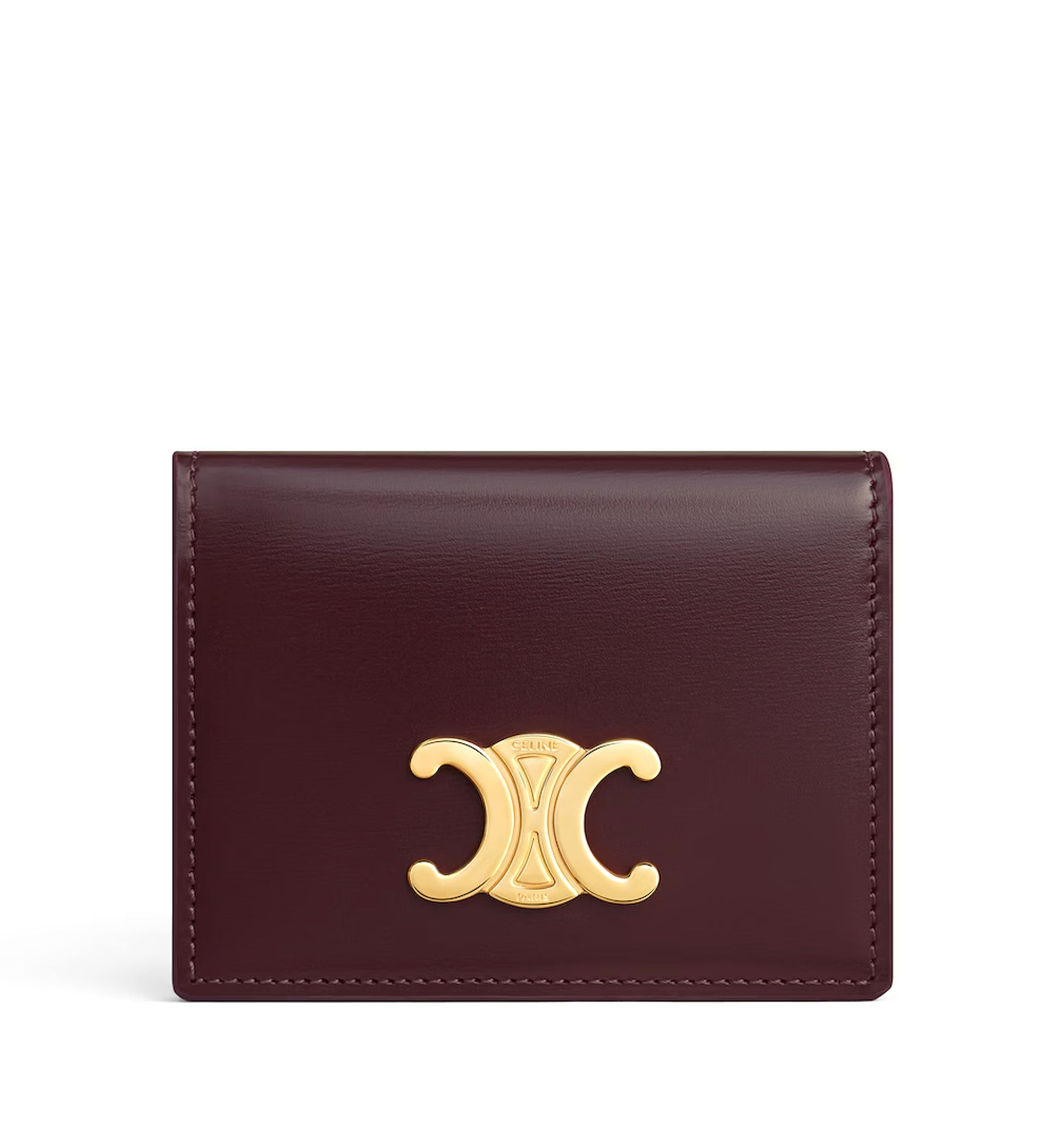 Bi-Fold Card Holder In Shiny Calfskin