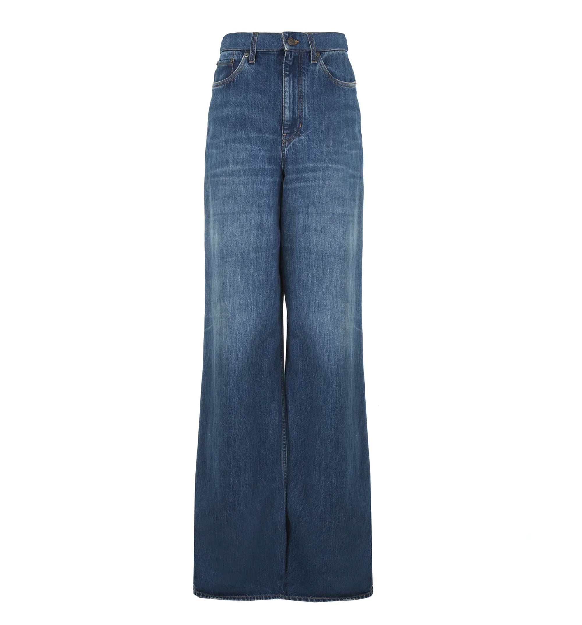 Wide-leg Jeans In Denim