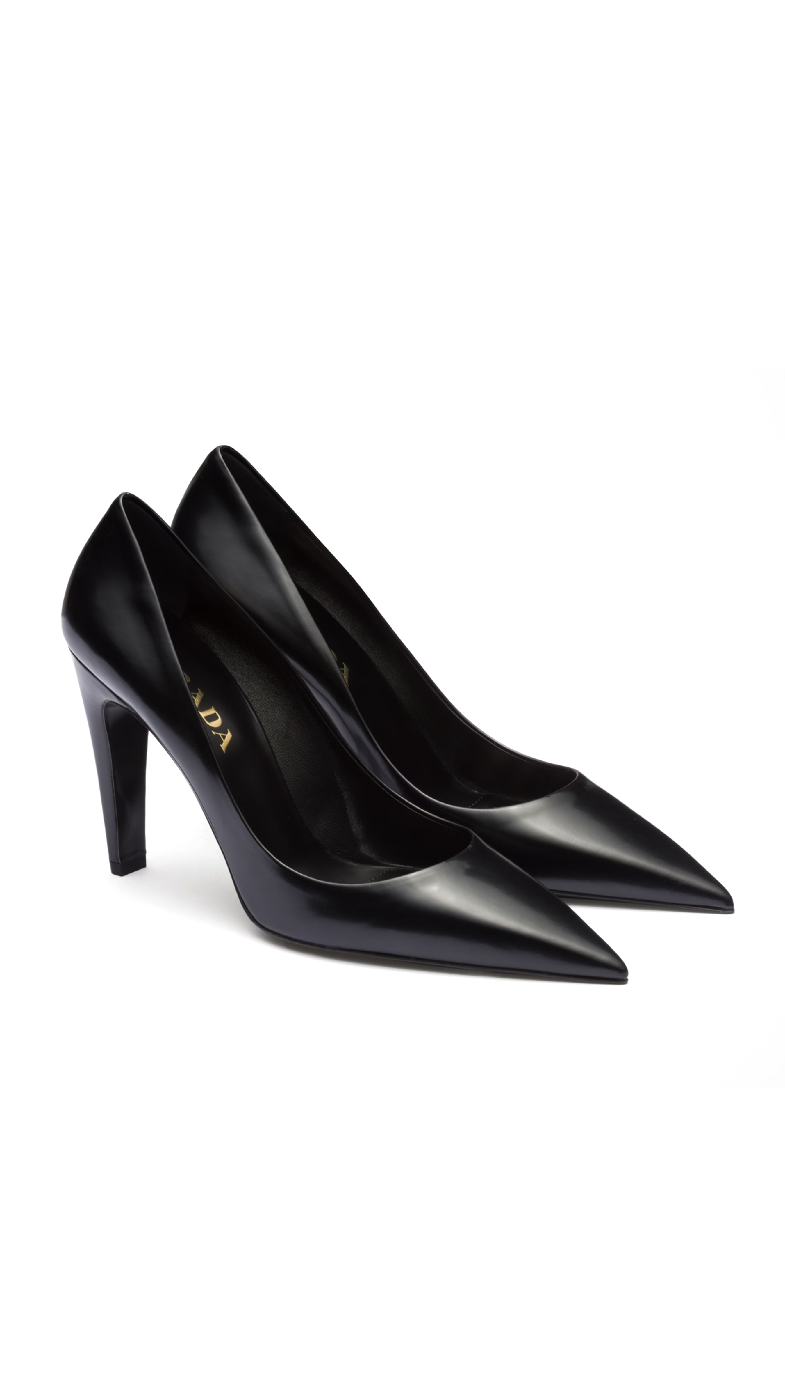 Brushed Leather Pump - Black