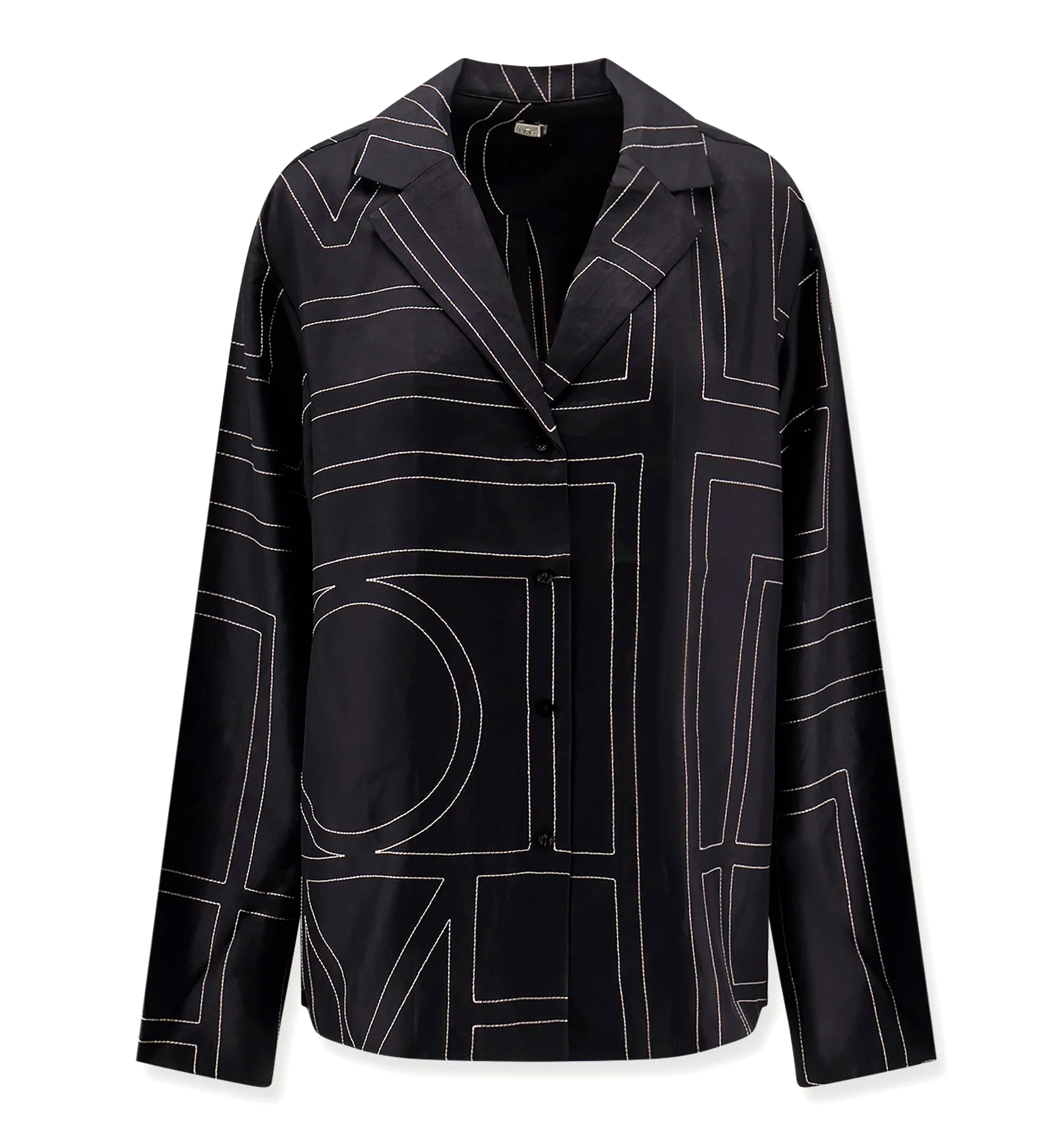 Monogram Silk PJ Top