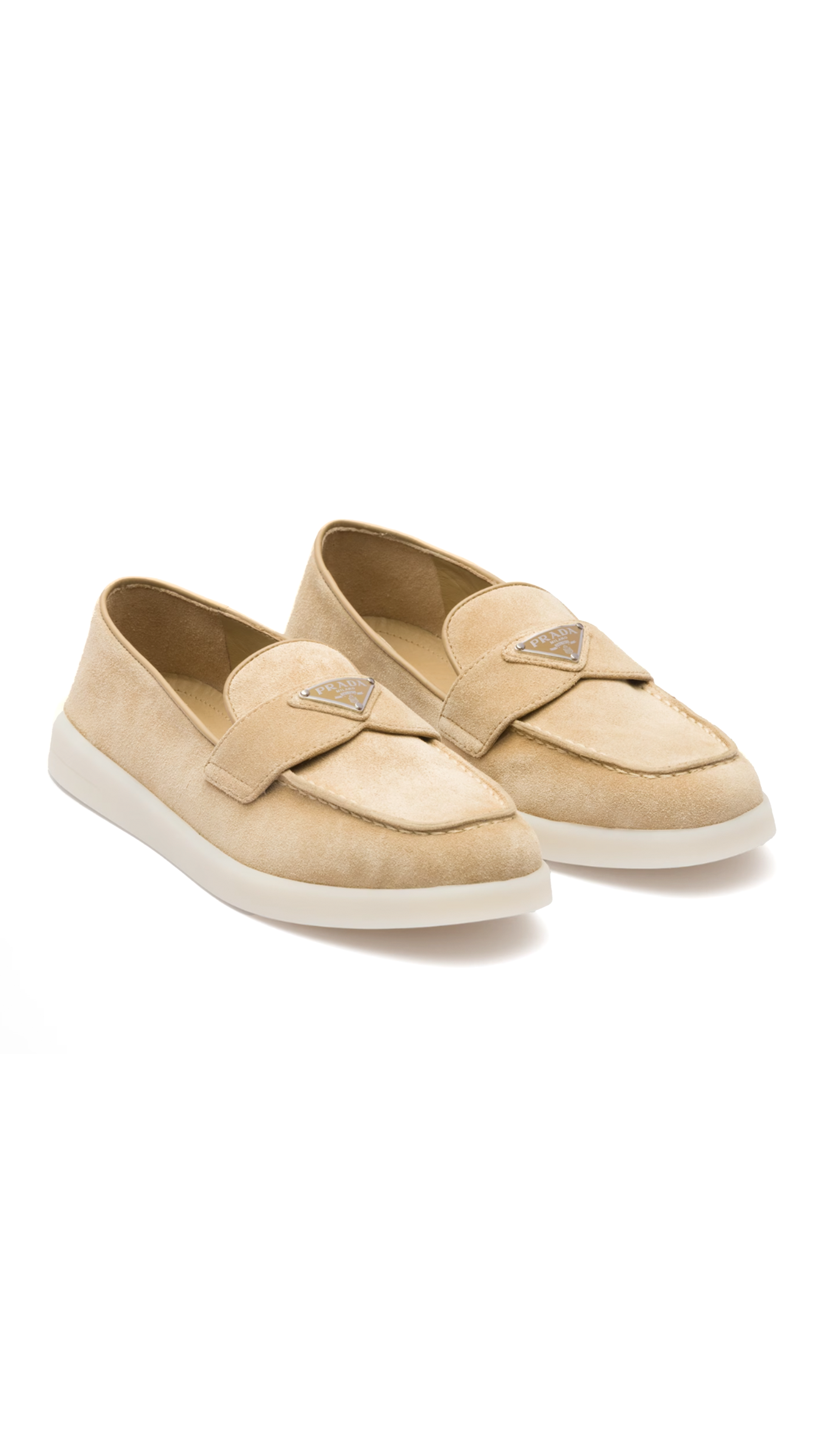 Suede Leather Loafers - Desert Beige