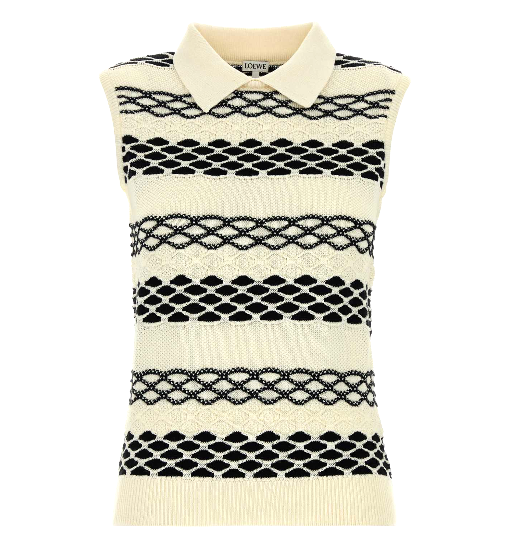 Vest in Cotton Jacquard