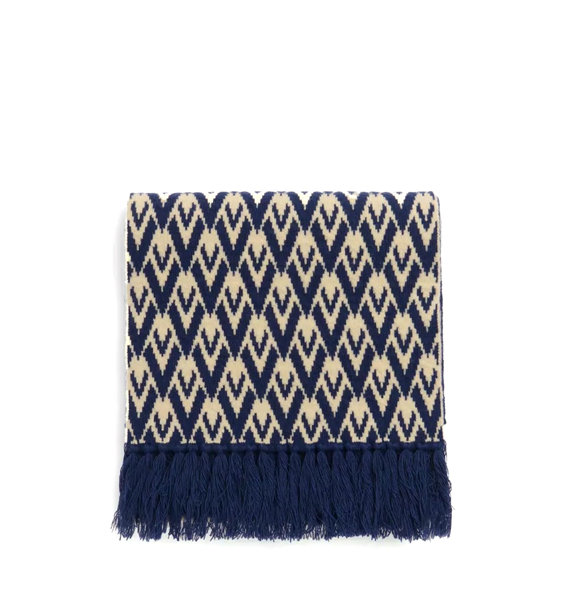 Toute La V Knitted Wool Scarf