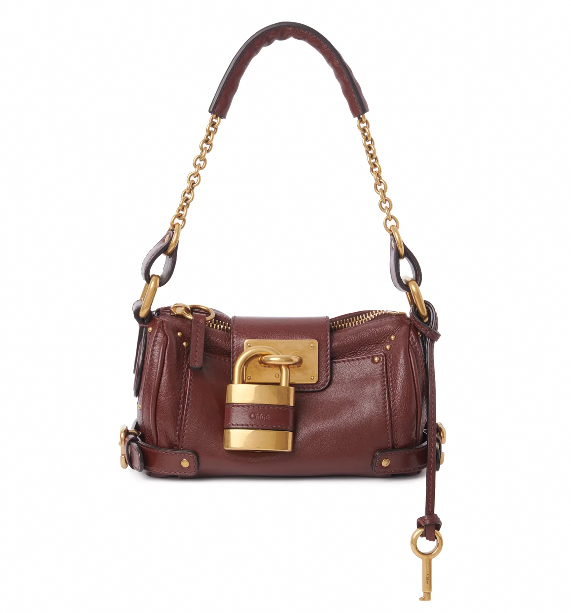 Small Paddington Chain Bag in Grained Leather
