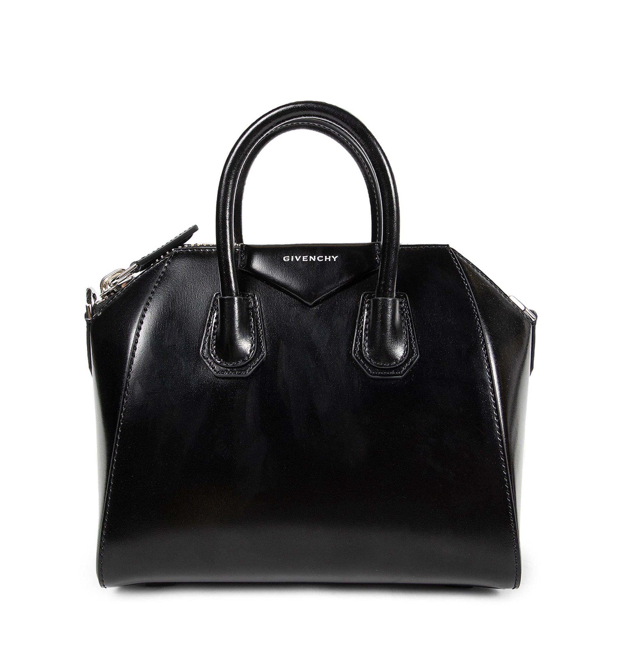 Antigona Mini Leather Shoulder Bag - Black