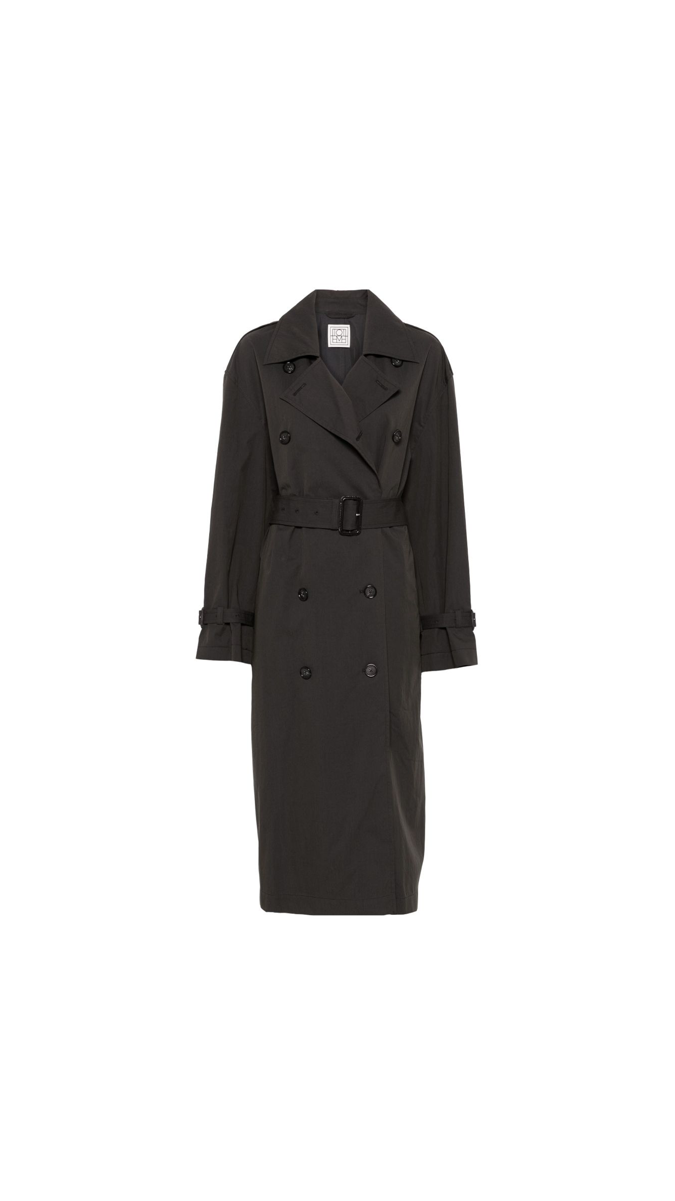 Crisp Summer Trench Coat - Washed Black