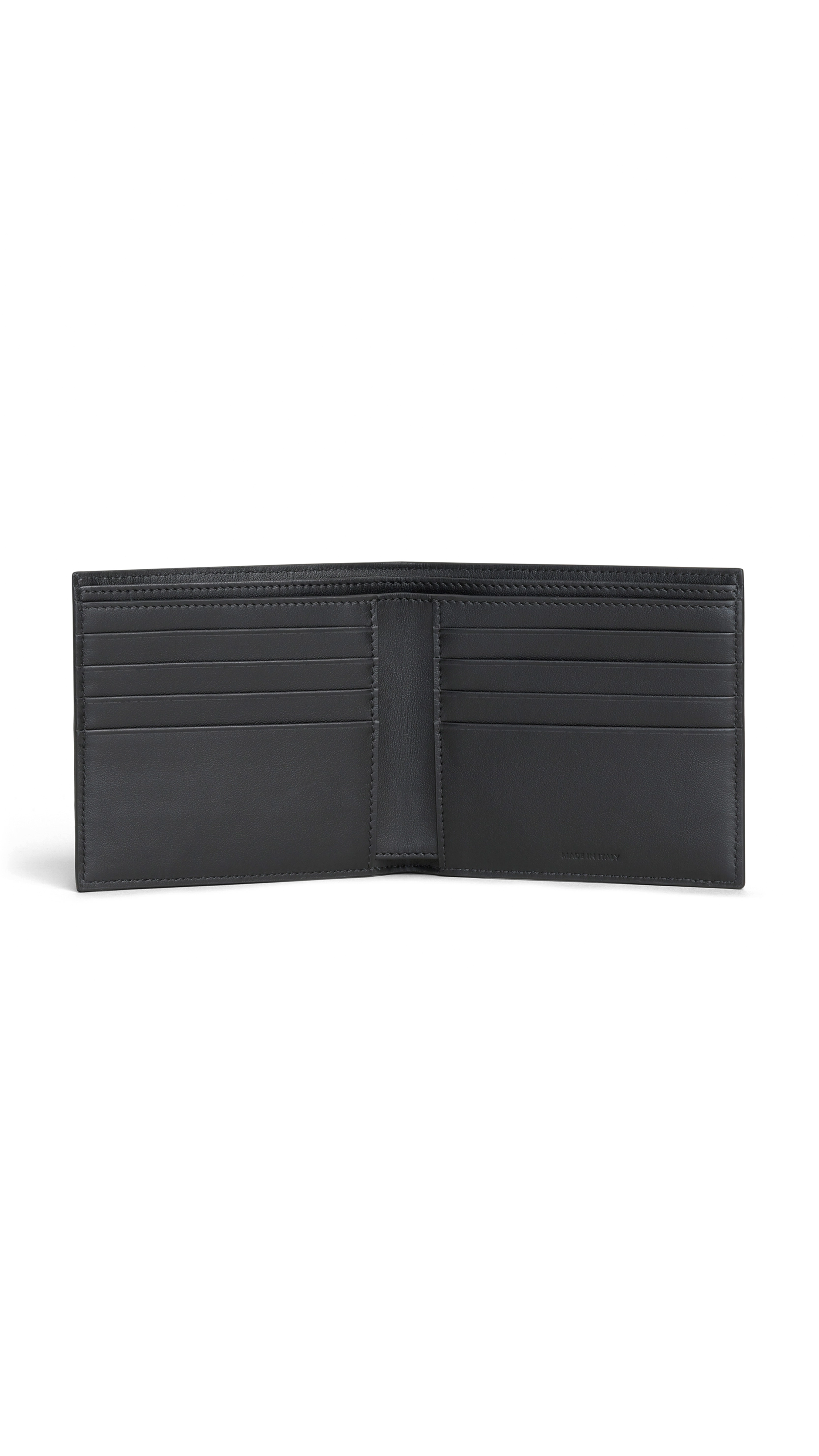 Bi-Fold Wallet in Grained Calfskin - Black