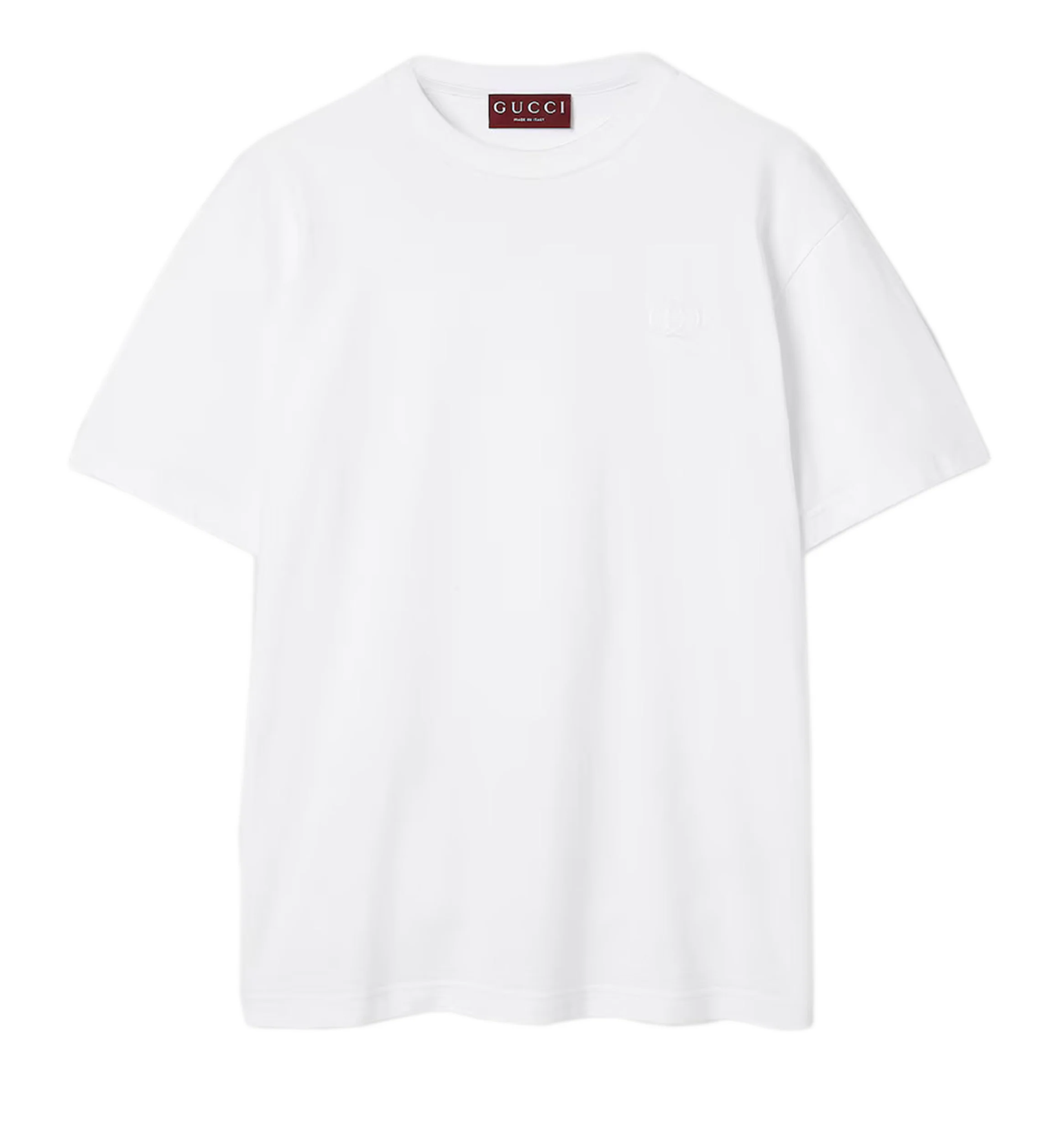 Cotton jersey T-shirt with embroidery - White