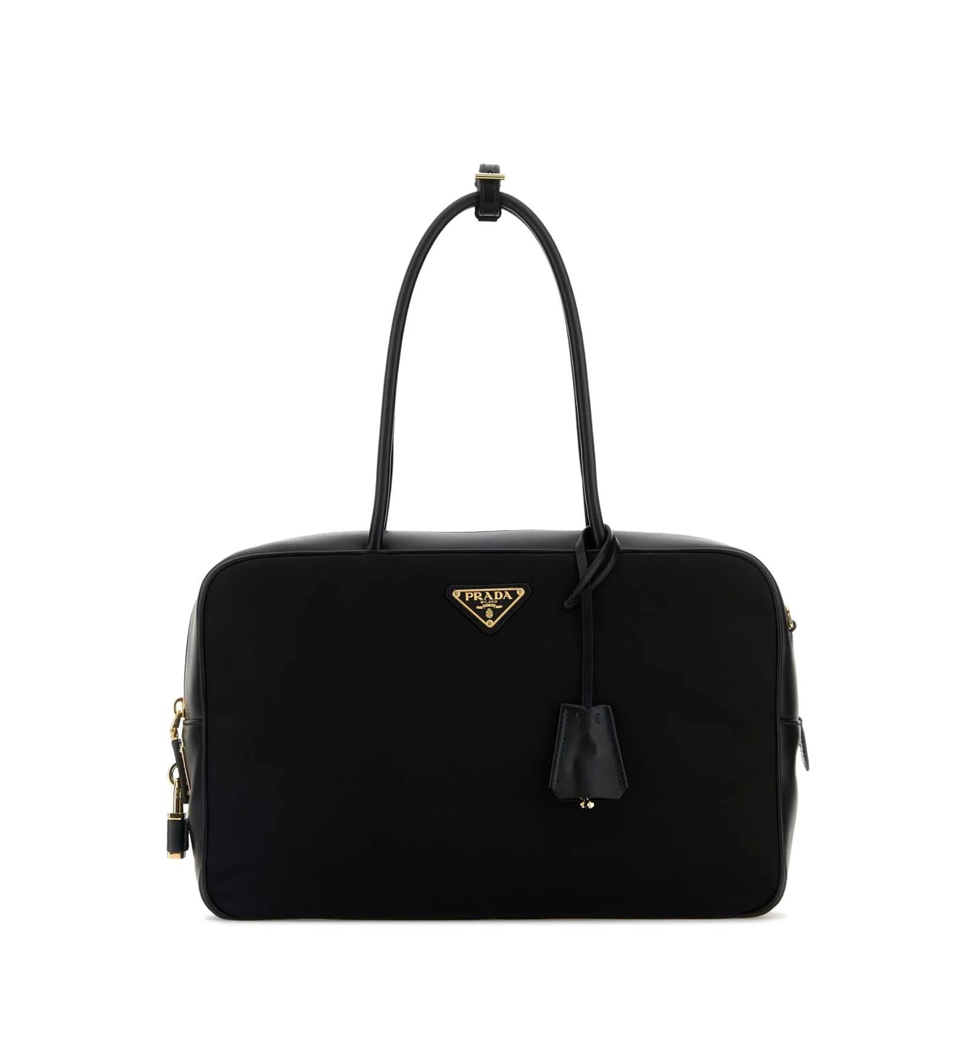 Prada Triangle-Logo Zipped Shoulder Bag