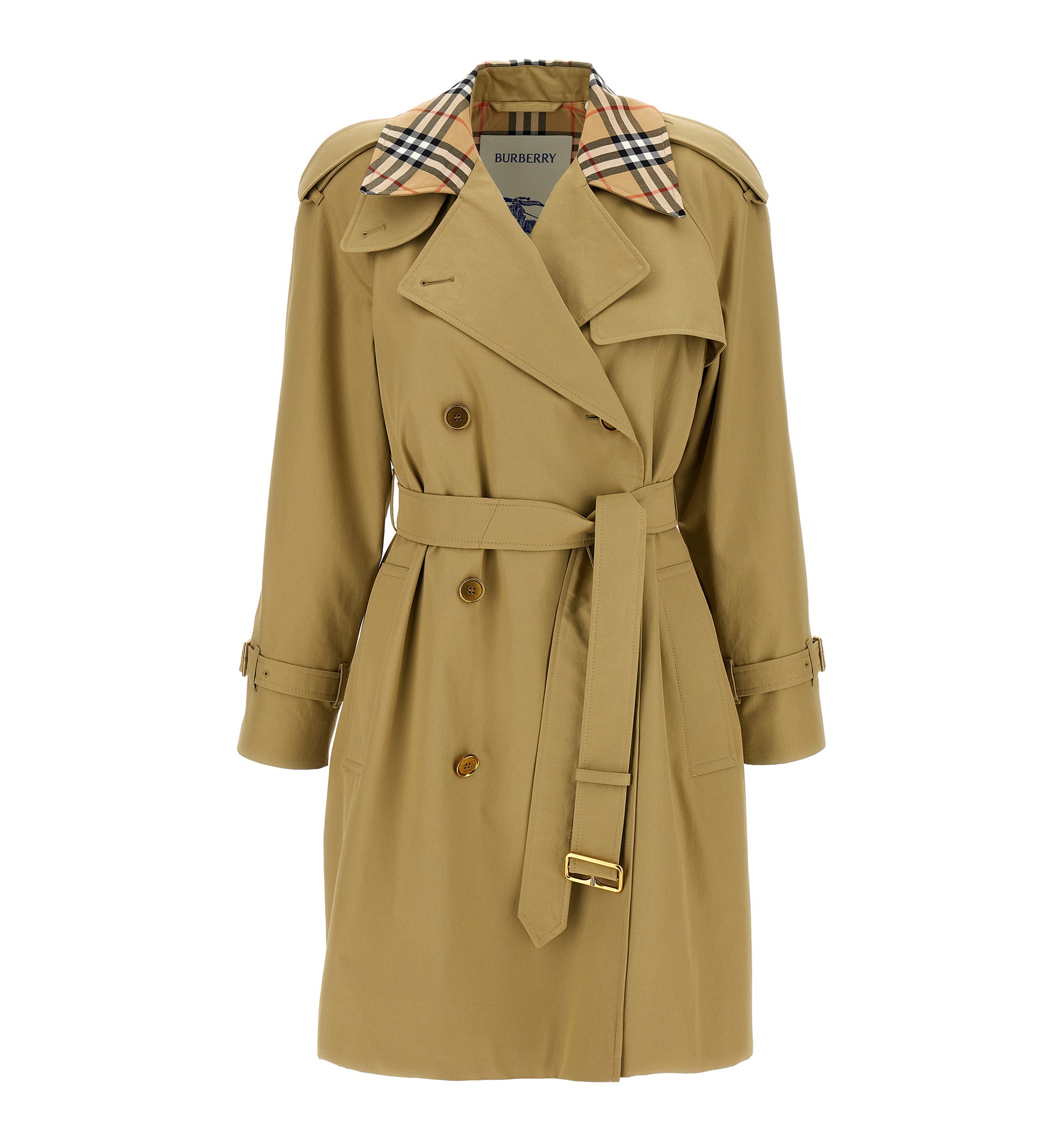 Mid-length Check Collar Castleford Trench Coat