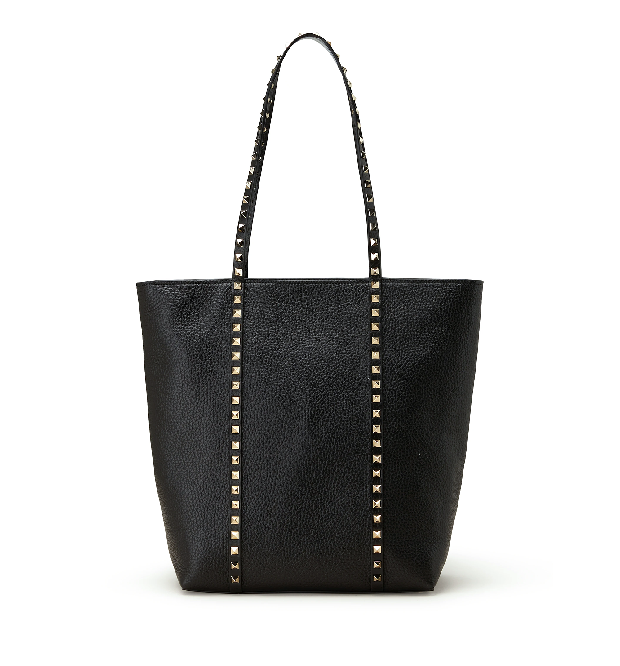 Rockstud Shopper Tote in Grainy Leather
