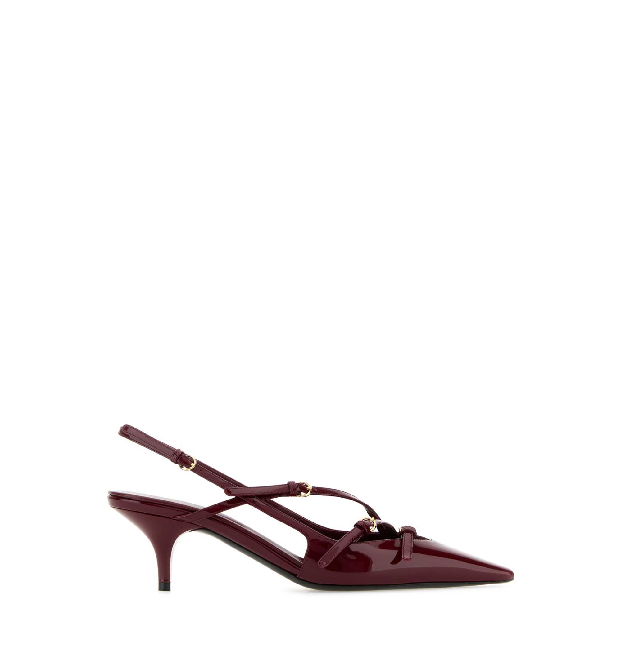 Patent Leather Slingback with Buckles