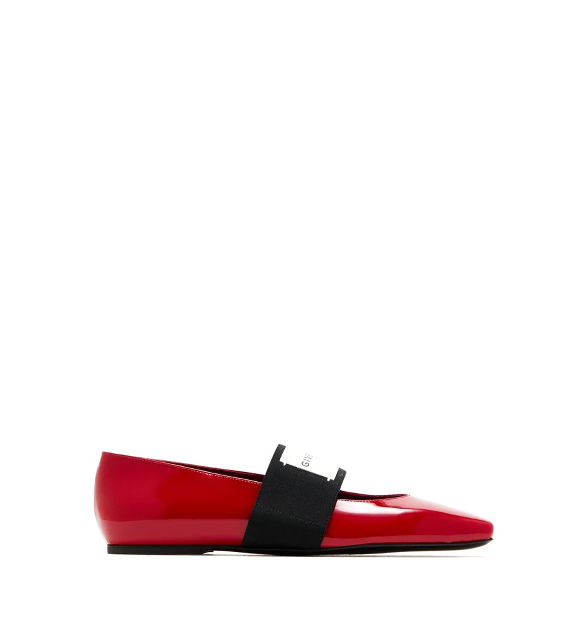 Sliced Square Ballerinas In Patent Leather