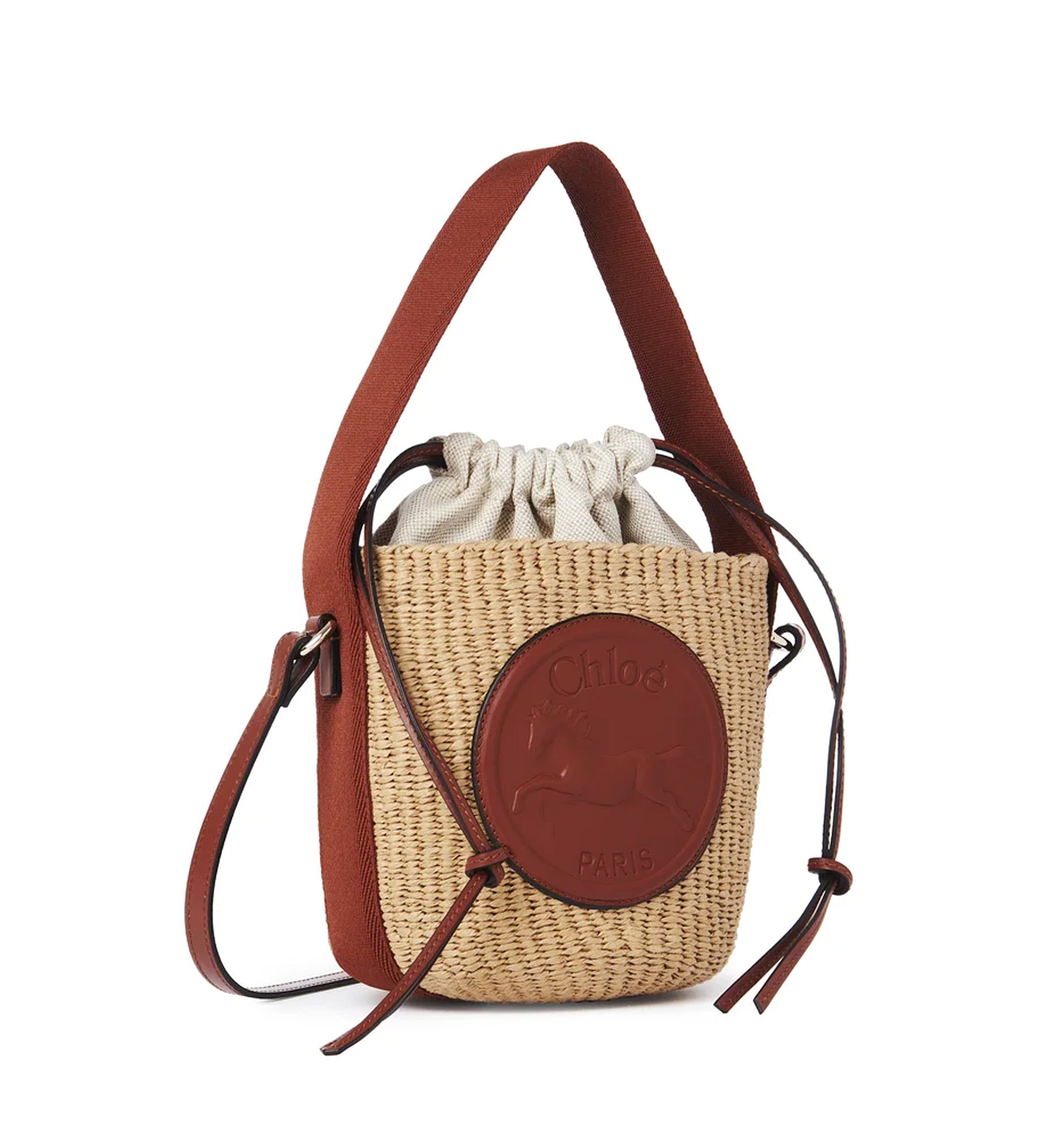 Small Horse Medal Basket In Natural Fibers