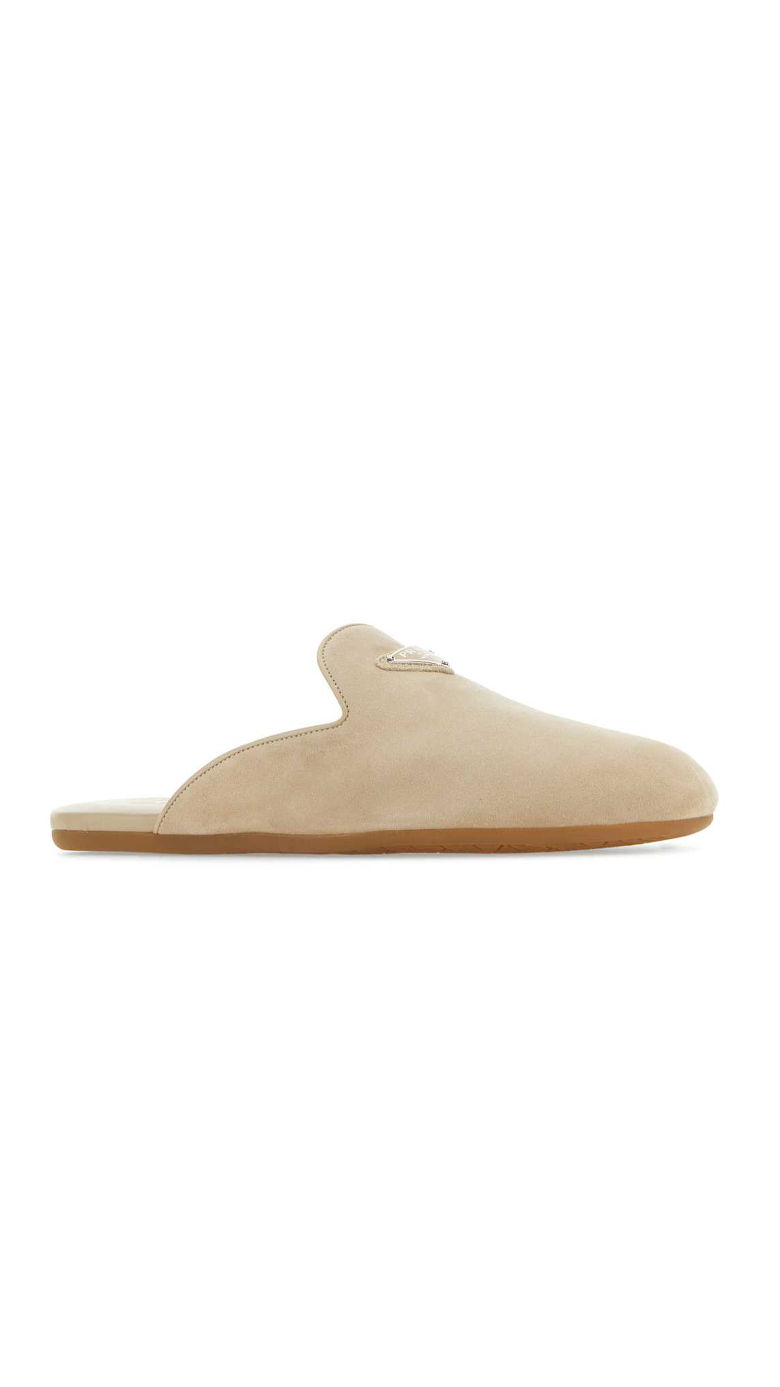 Suede Mule Slippers - Desert Beige