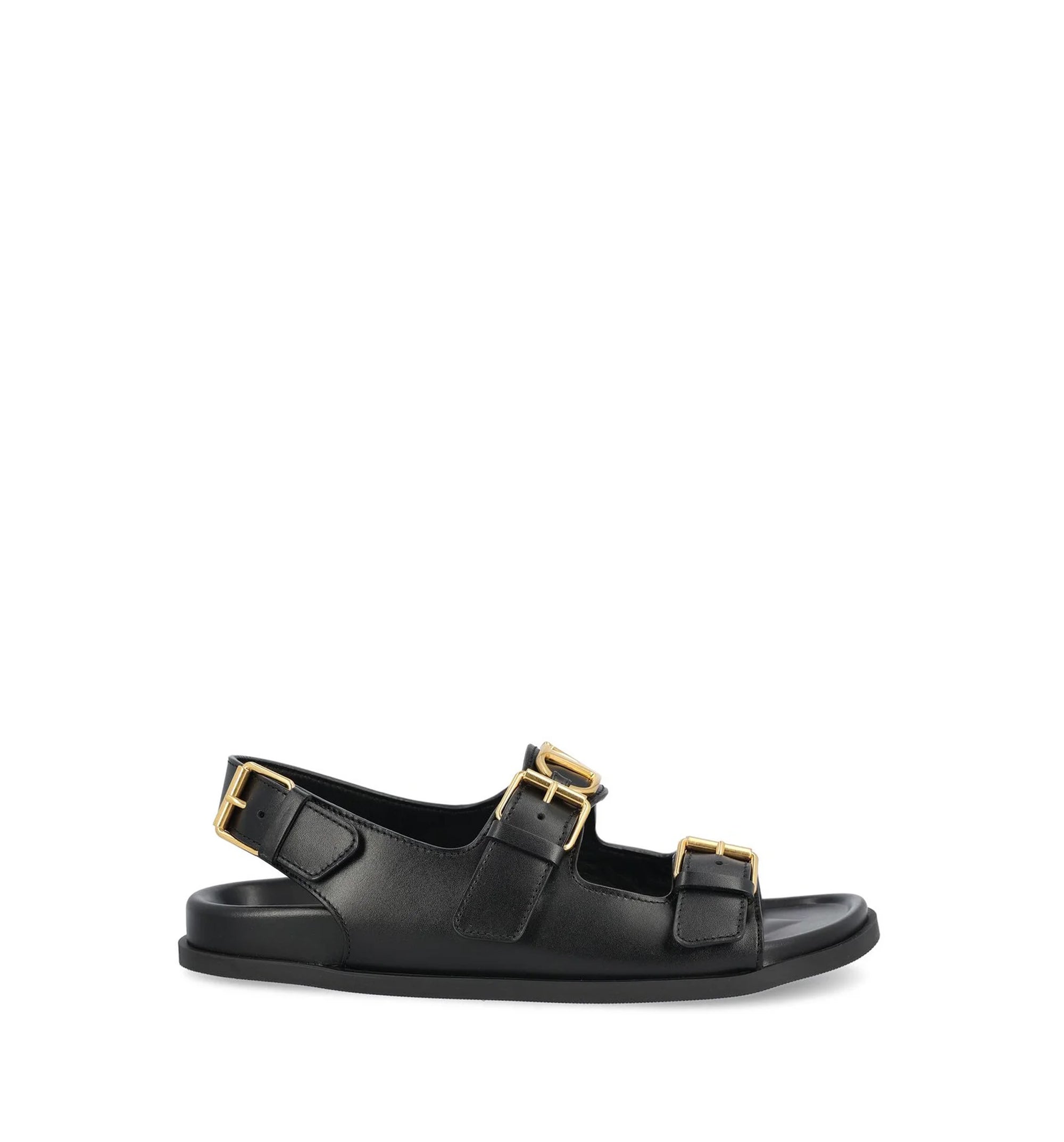 Valentino VLogo Signature Double Buckle-Strap Sandals