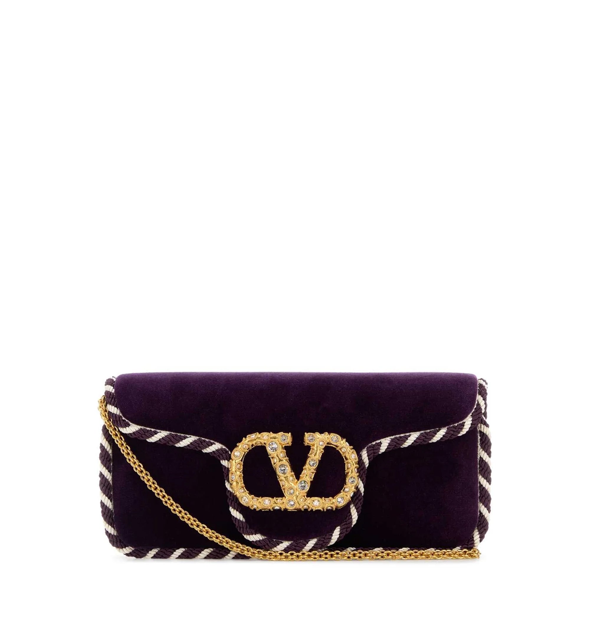 Locò Velvet Foldover Top Clutch Bag